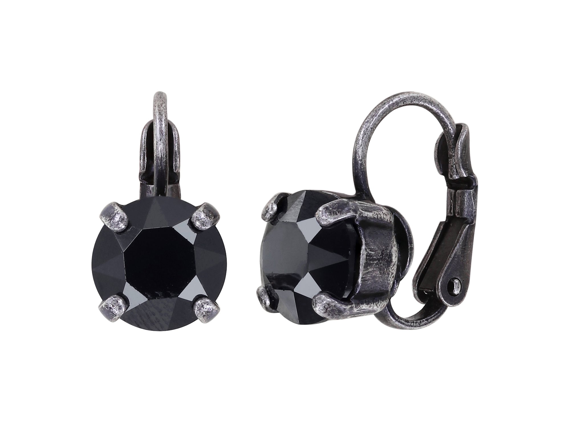 image pour Boucles d'oreilles Eurowire Black Jack Noir jet hematite SS 39