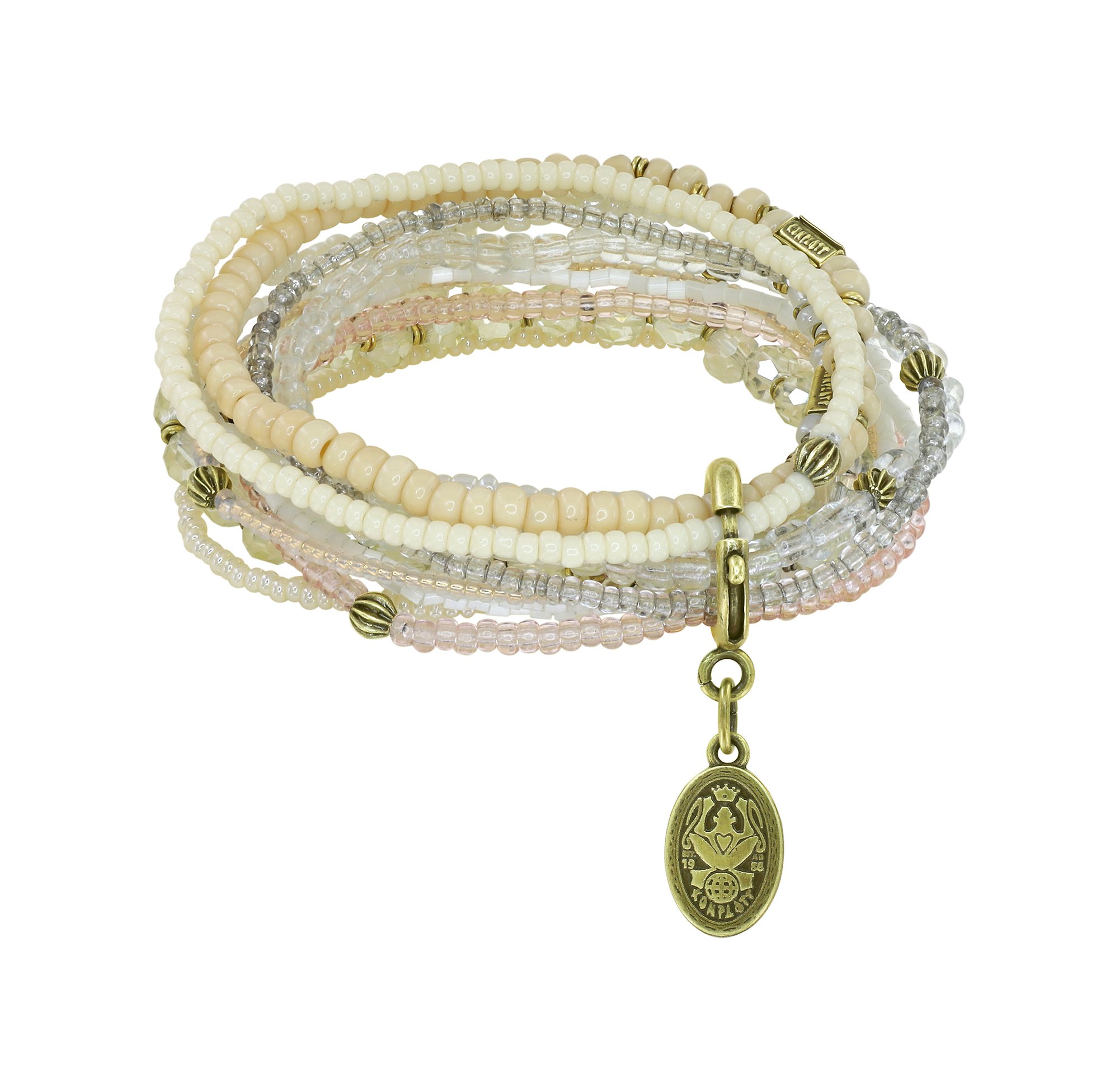 image pour Bracelet élastique Petit Glamour d´Afrique Blanc  