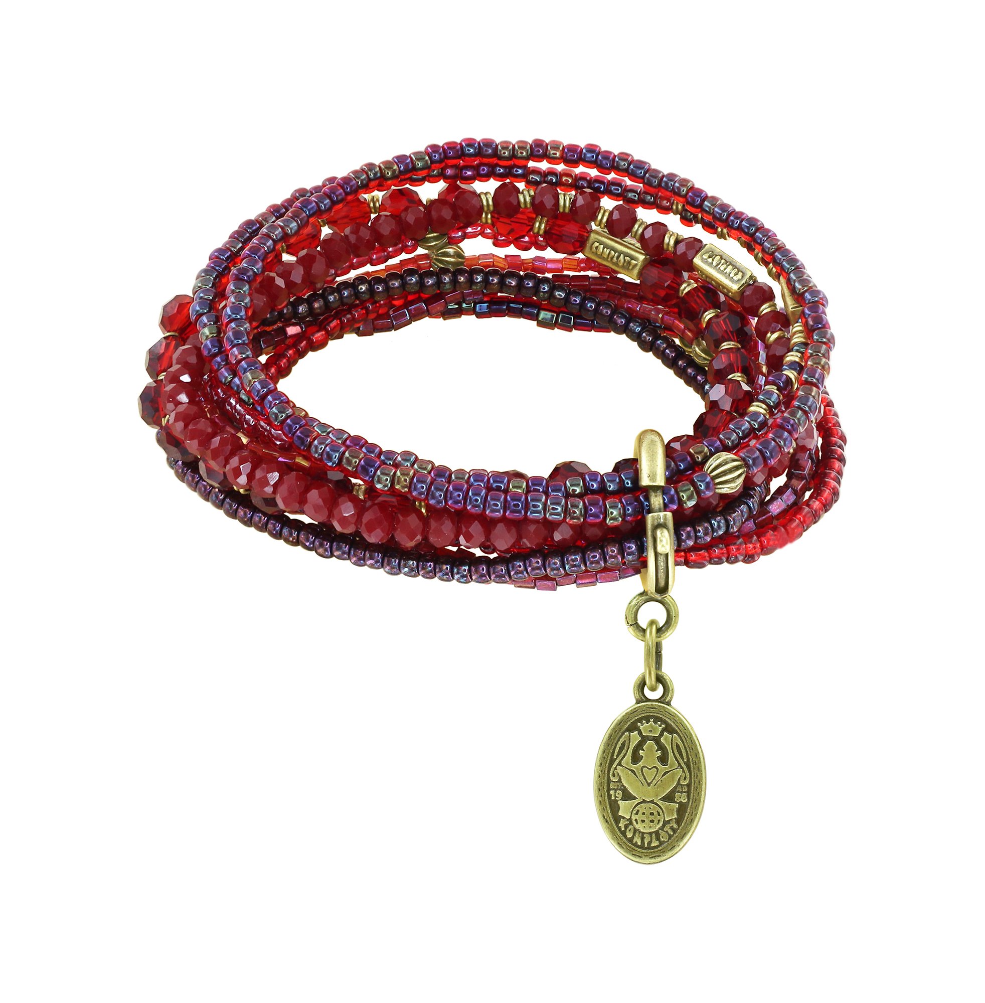 image pour Bracelet élastique Petit Glamour d´Afrique Rouge  