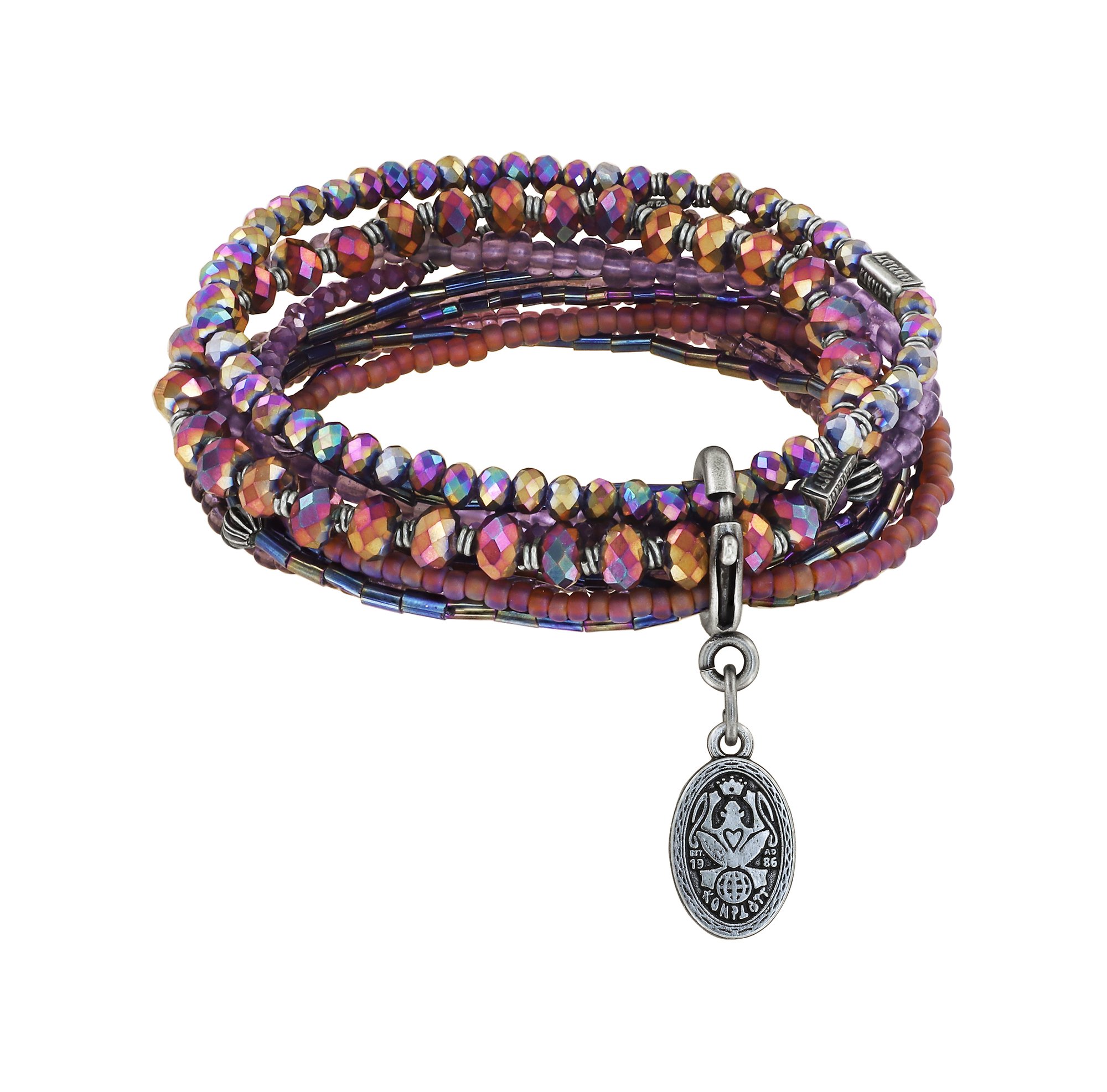 image pour Bracelet élastique Petit Glamour d´Afrique Lila  