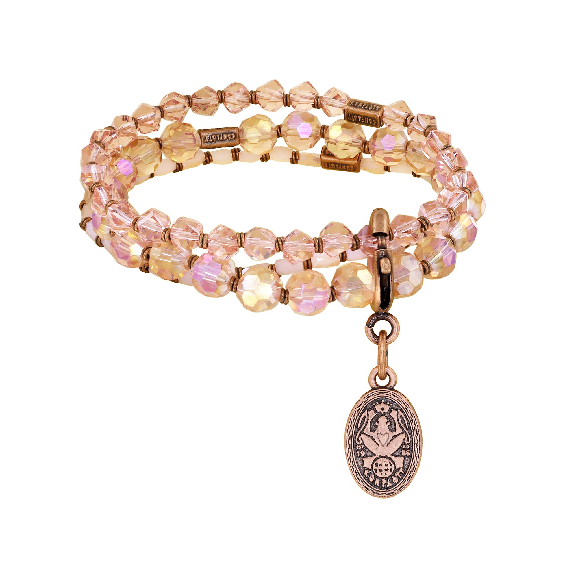 image pour Bracelet élastique Petit Glamour d´Afrique Beige  