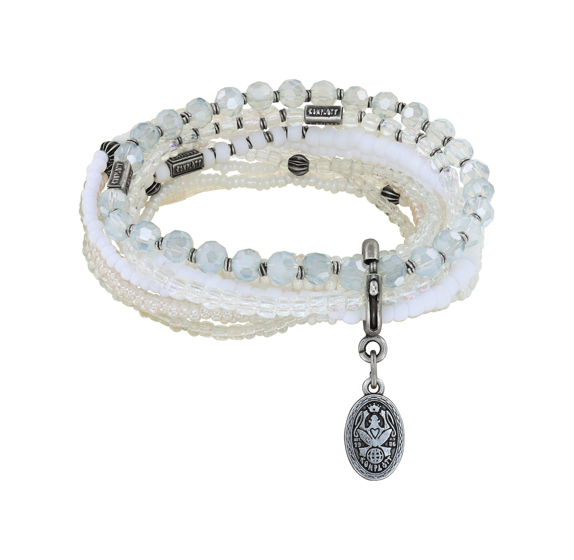 image pour Bracelet élastique Petit Glamour d´Afrique Blanc  