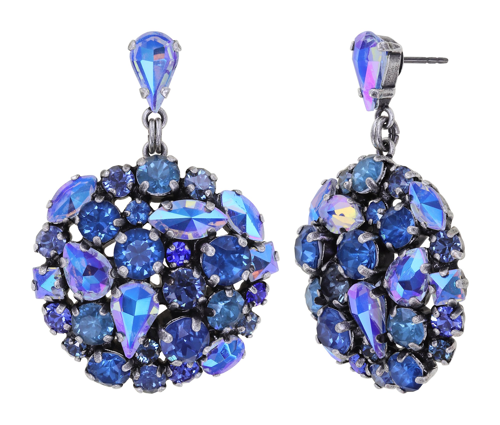 image pour Clou d'oreille pendant Ballroom Bleu  size M