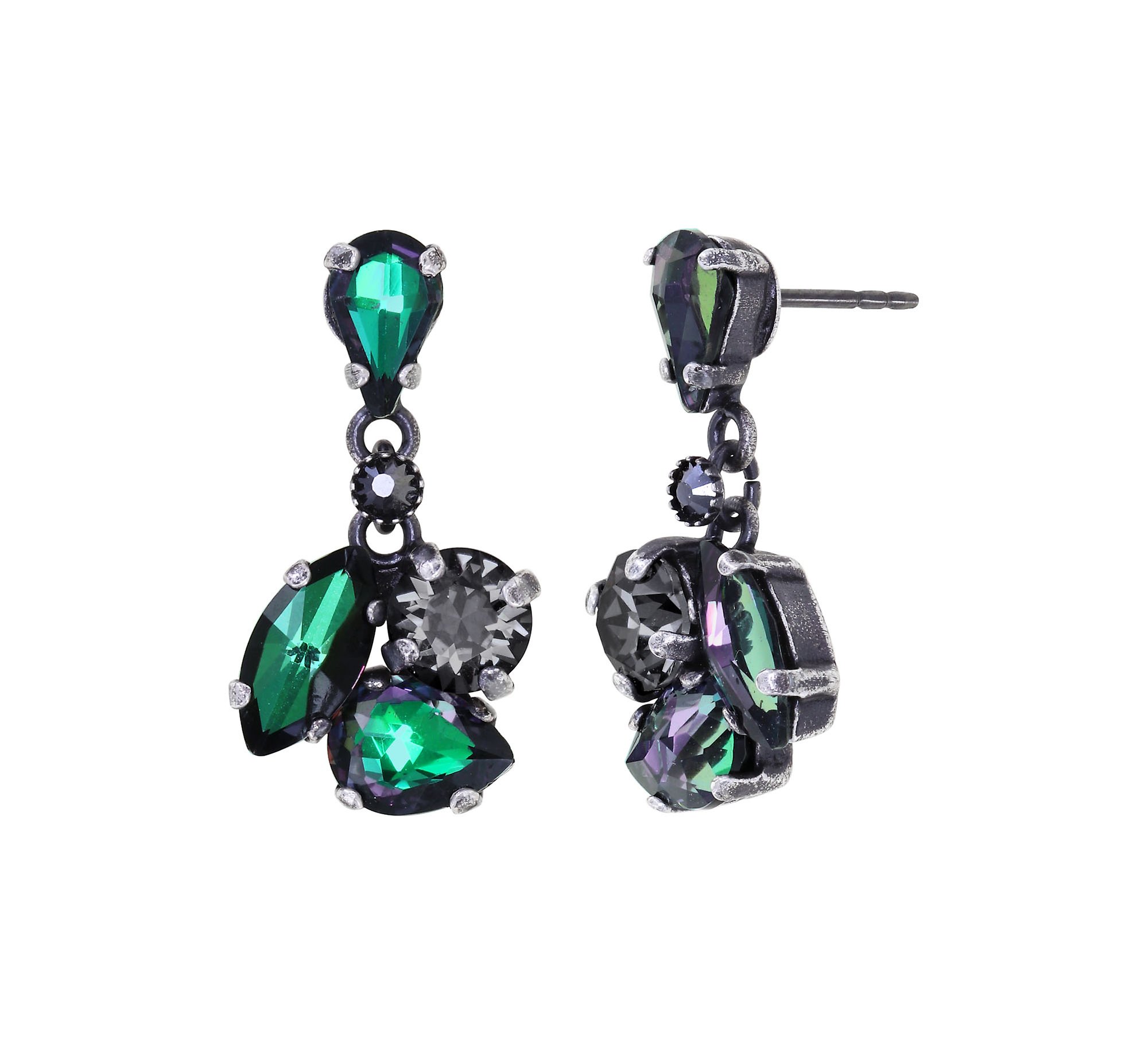 image for Earring stud dangling Ballroom Black  