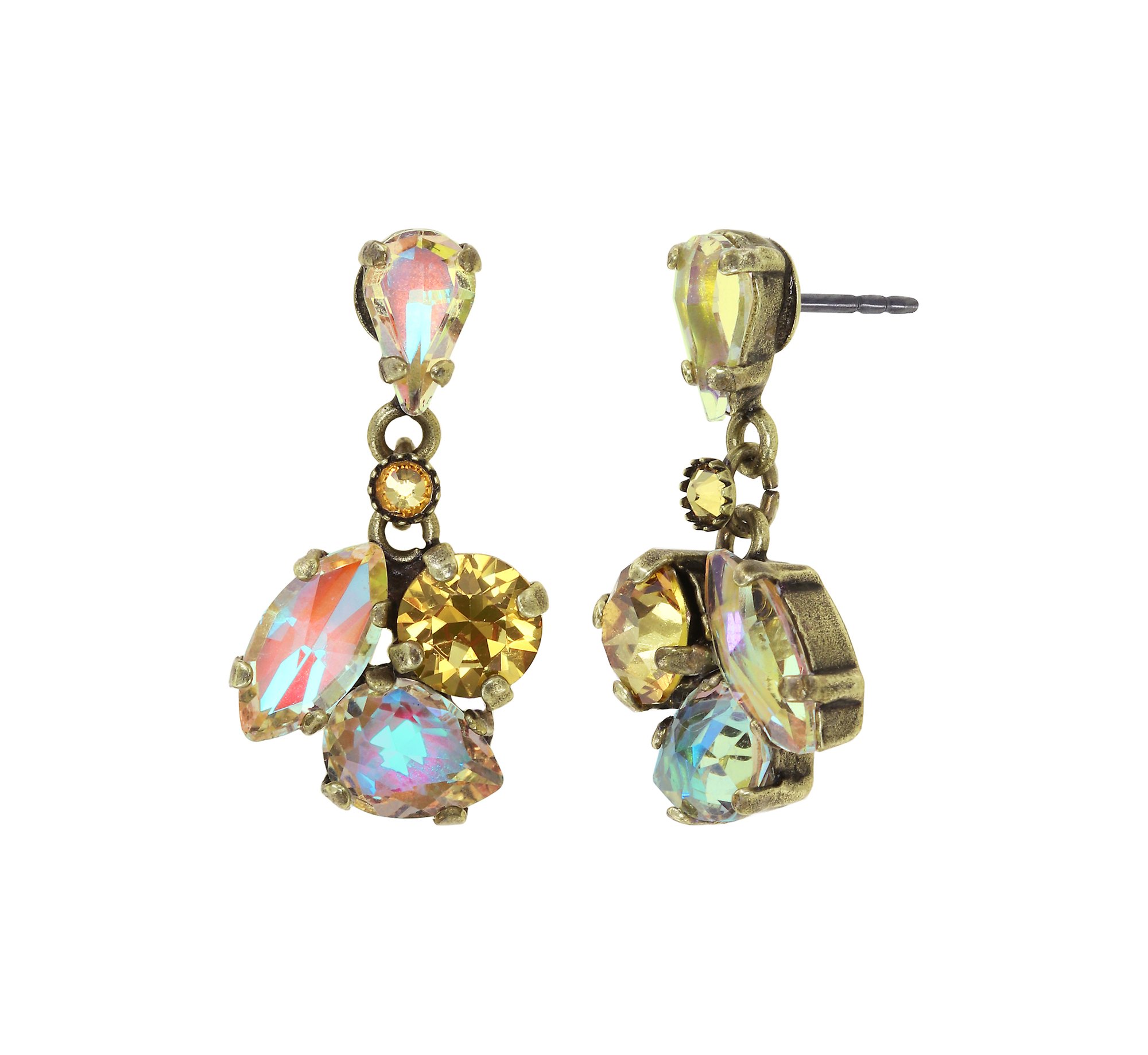 image for Earring stud dangling Ballroom Yellow  