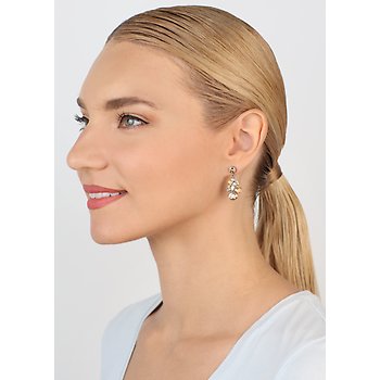image for Earring stud dangling Petit Glamour brown  