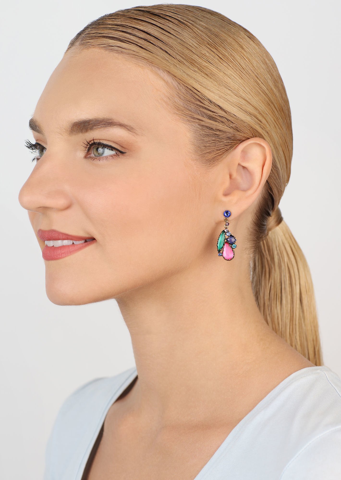 image for Earring Stud Dangling Jelly Star Multi  