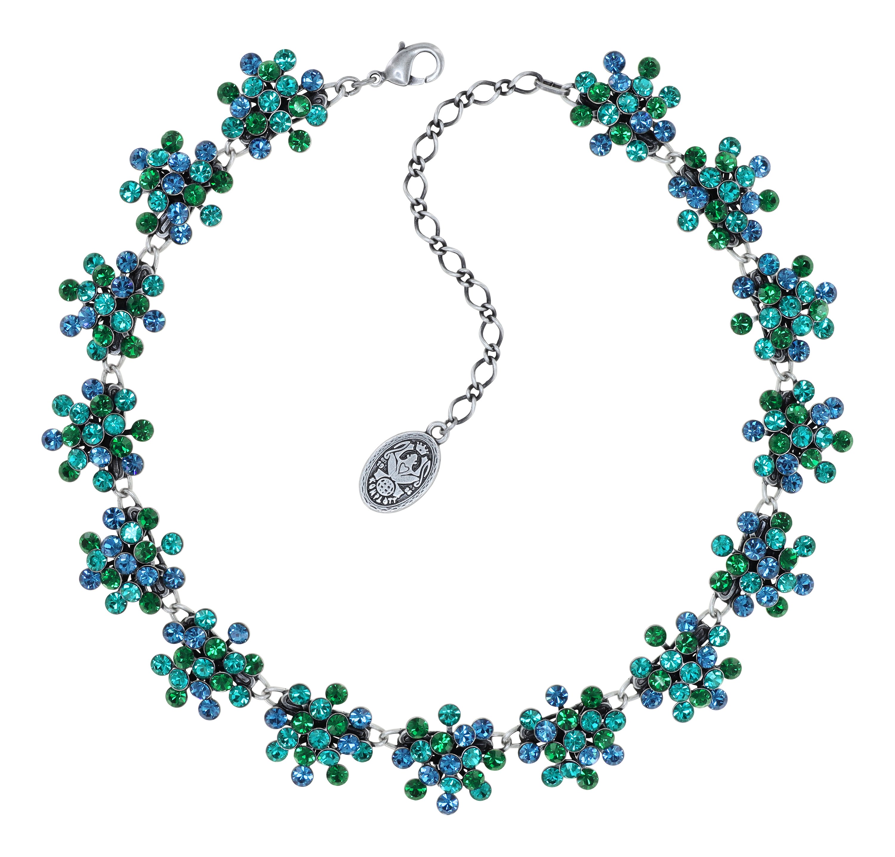 image for Necklace Collier Magic Fireball Blue / Green  Classic Size (21mm Ø)