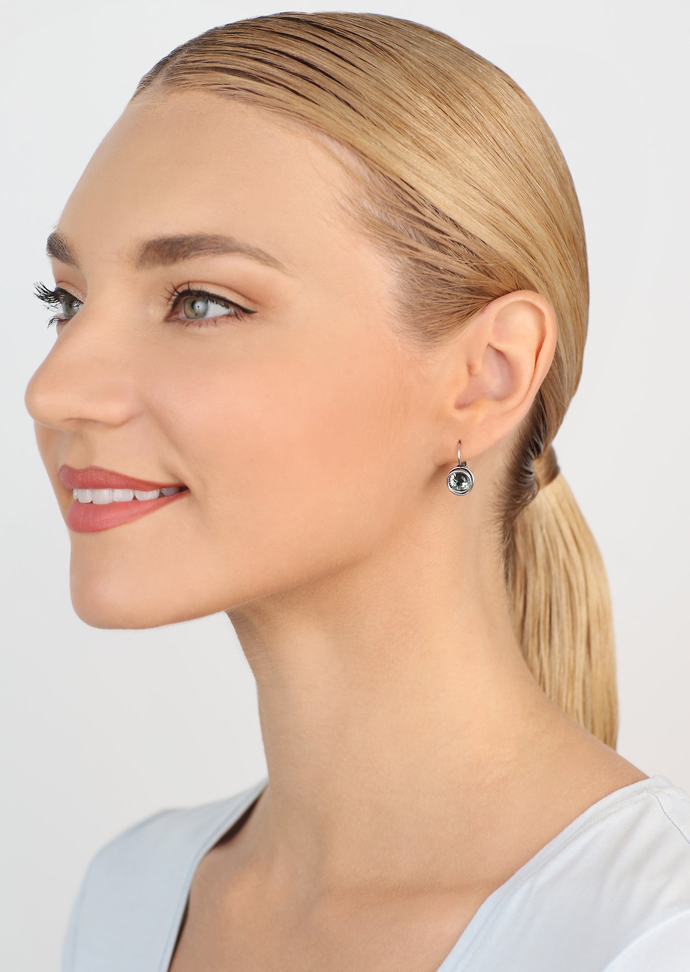 image pour Boucles d'oreilles Eurowire Sparkle Twist Vert chrysolite SS 34