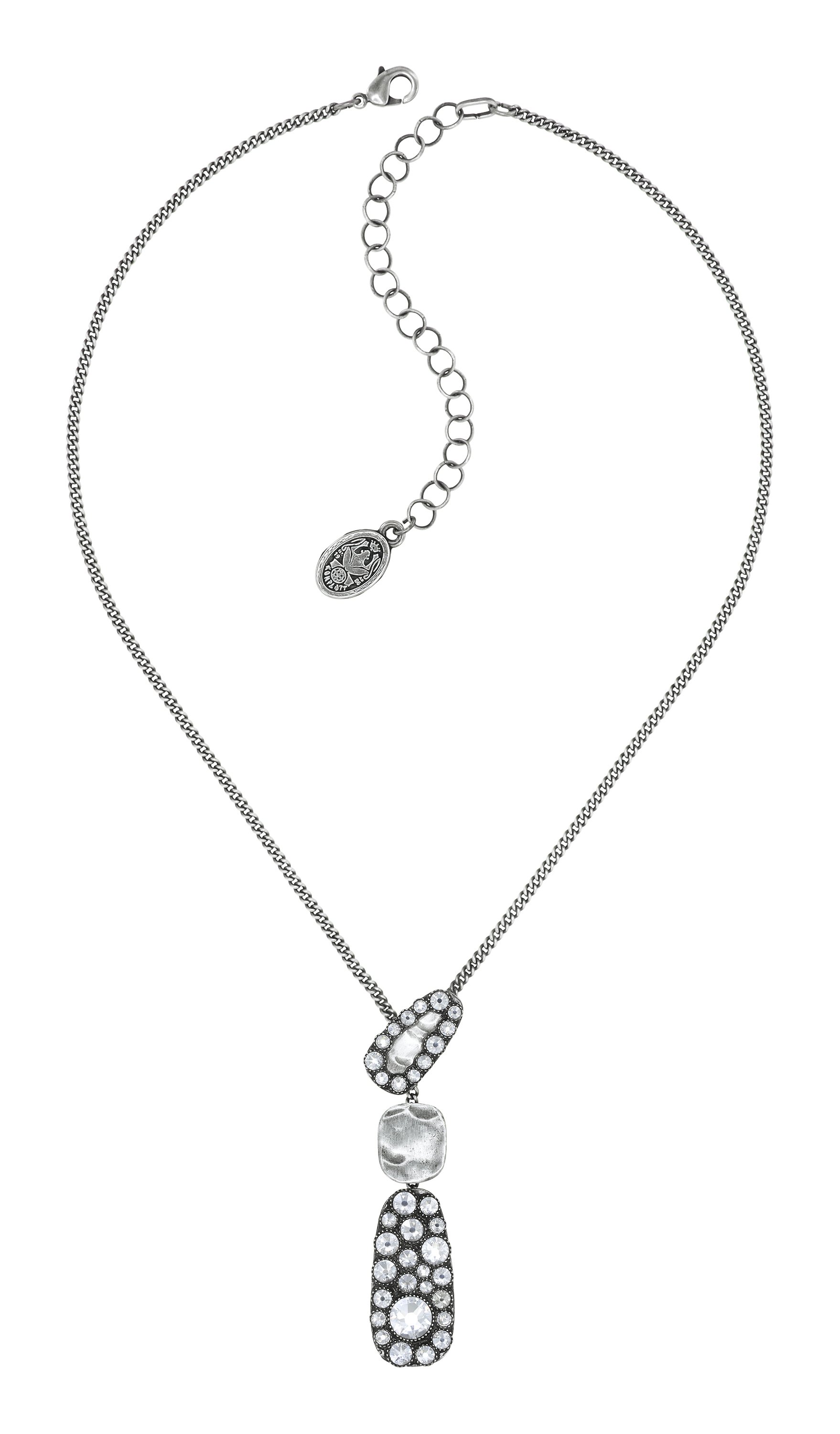 Kép Necklace Business Glam White crystal silver shade 