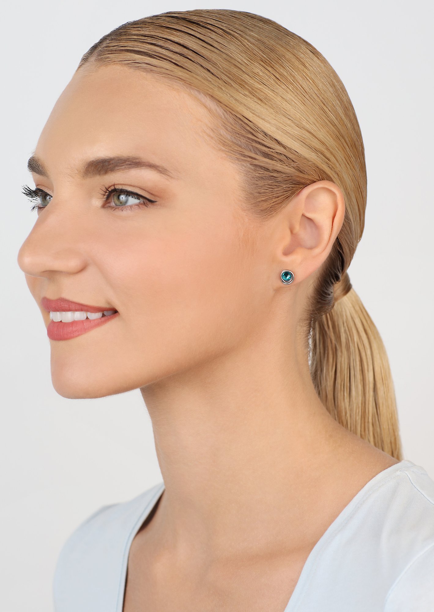 Bild für Ohrstecker Sparkle Twist Blau / Grün Blau Zirkon SS 20