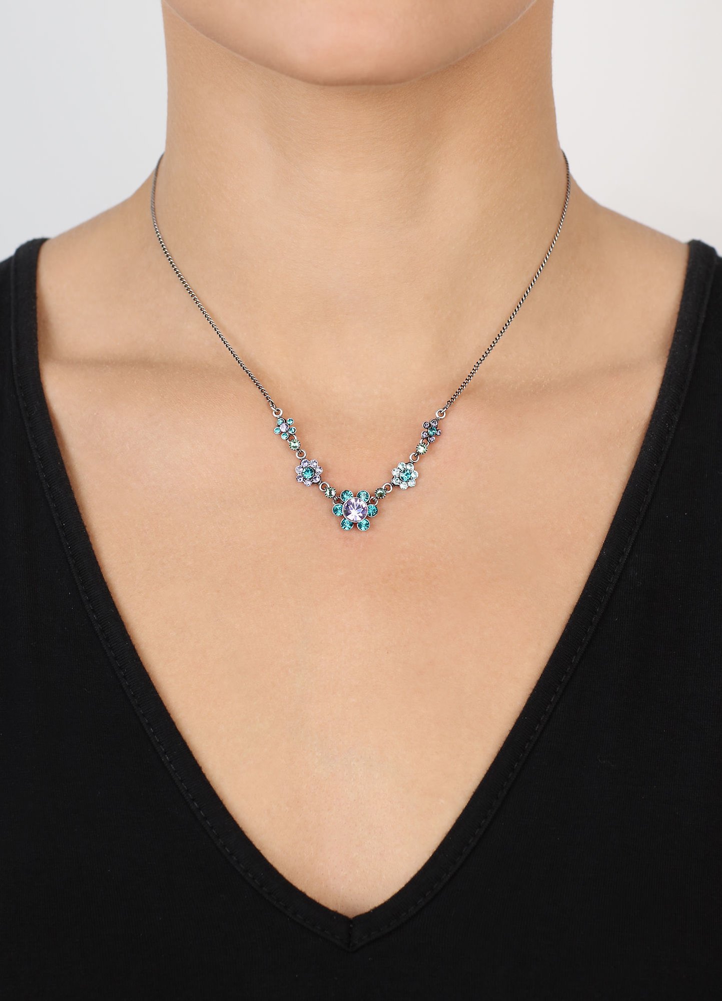 image for Necklace Lost Garden Green / Lila  