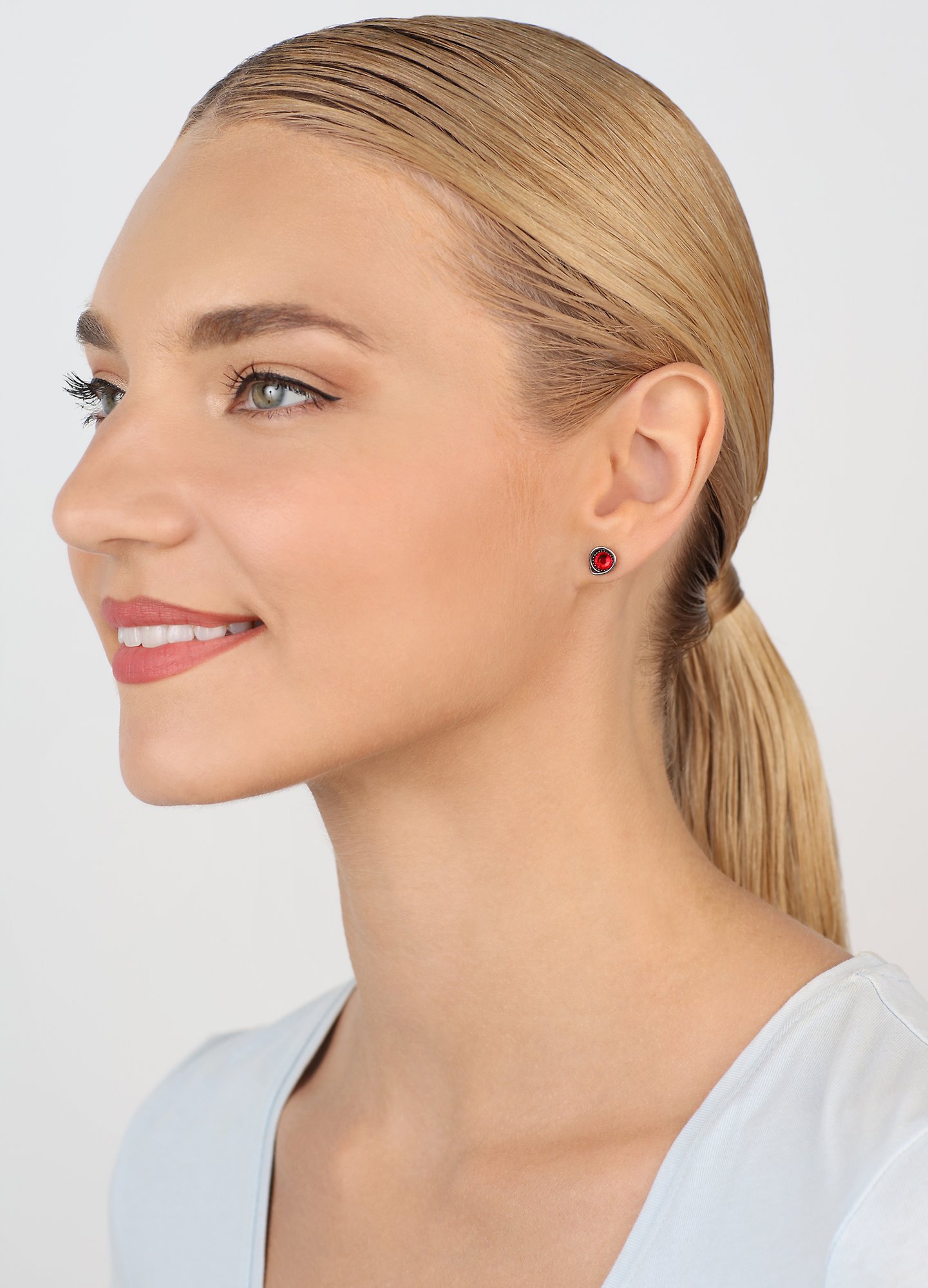 image pour Clou d'oreille Sparkle Twist Rouge light siam 