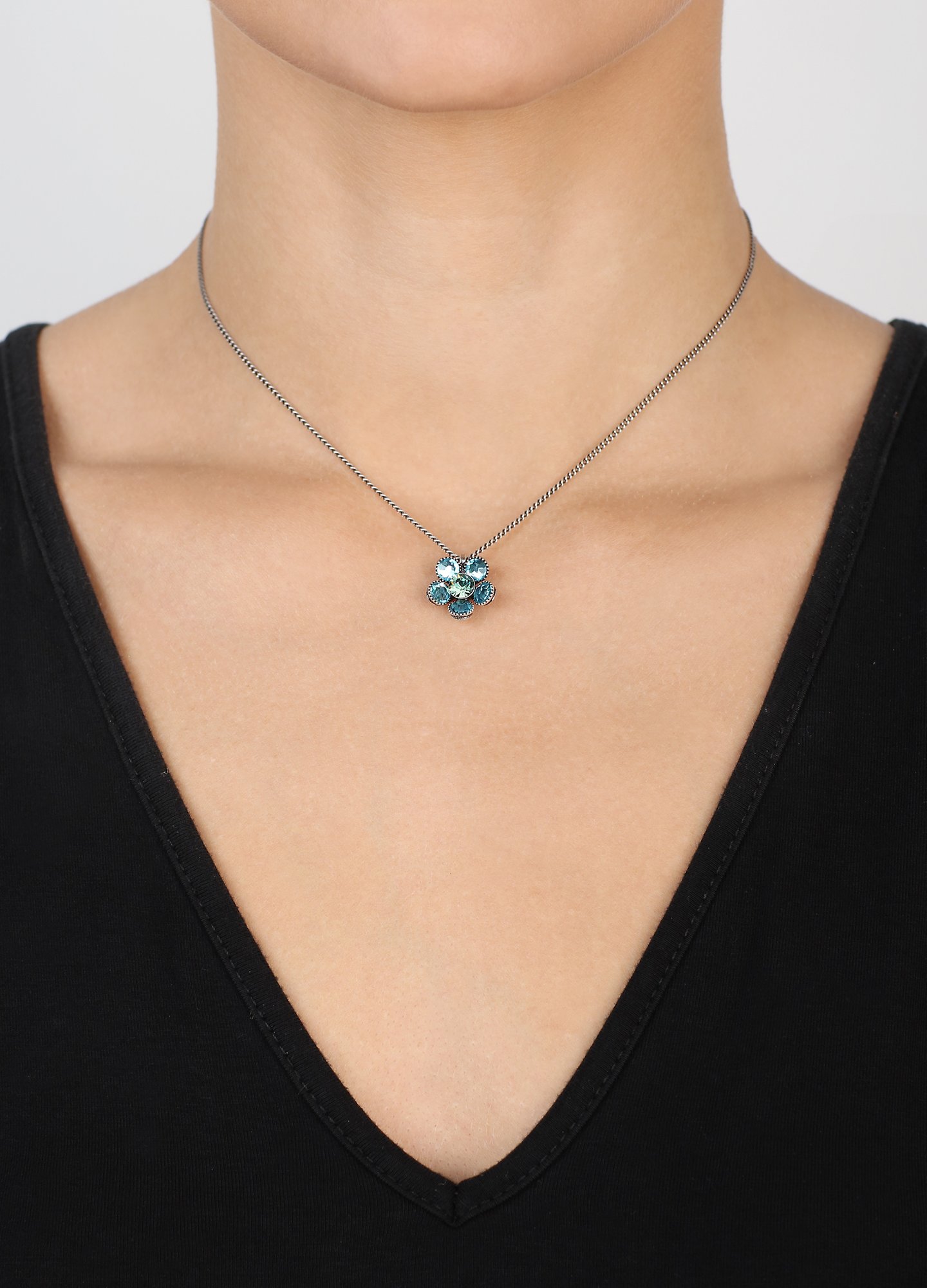 image for Necklace Pendant Lost Garden Blue / Green  