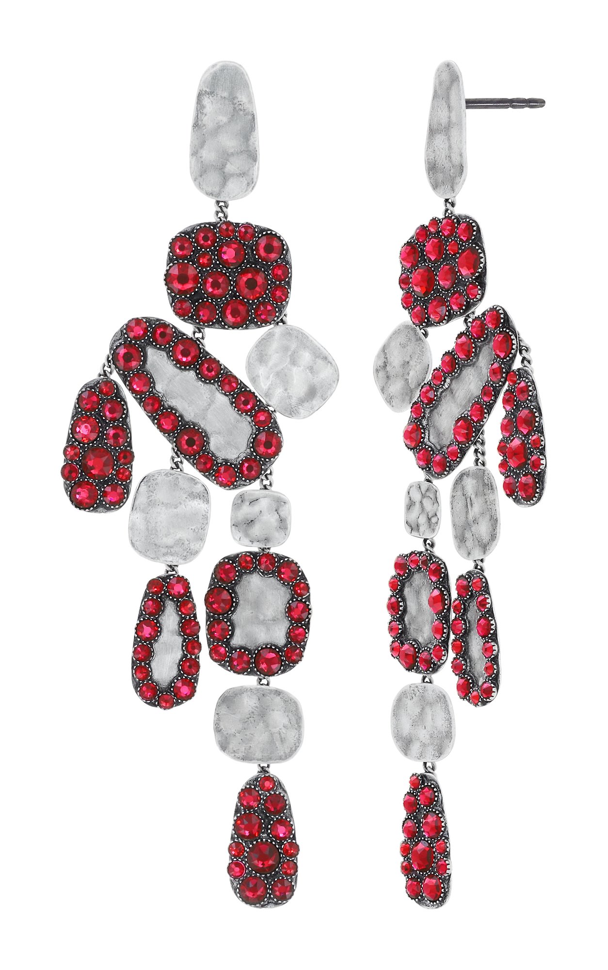 image for Earring stud dangling Business Glam Red / Coralline scarlet 