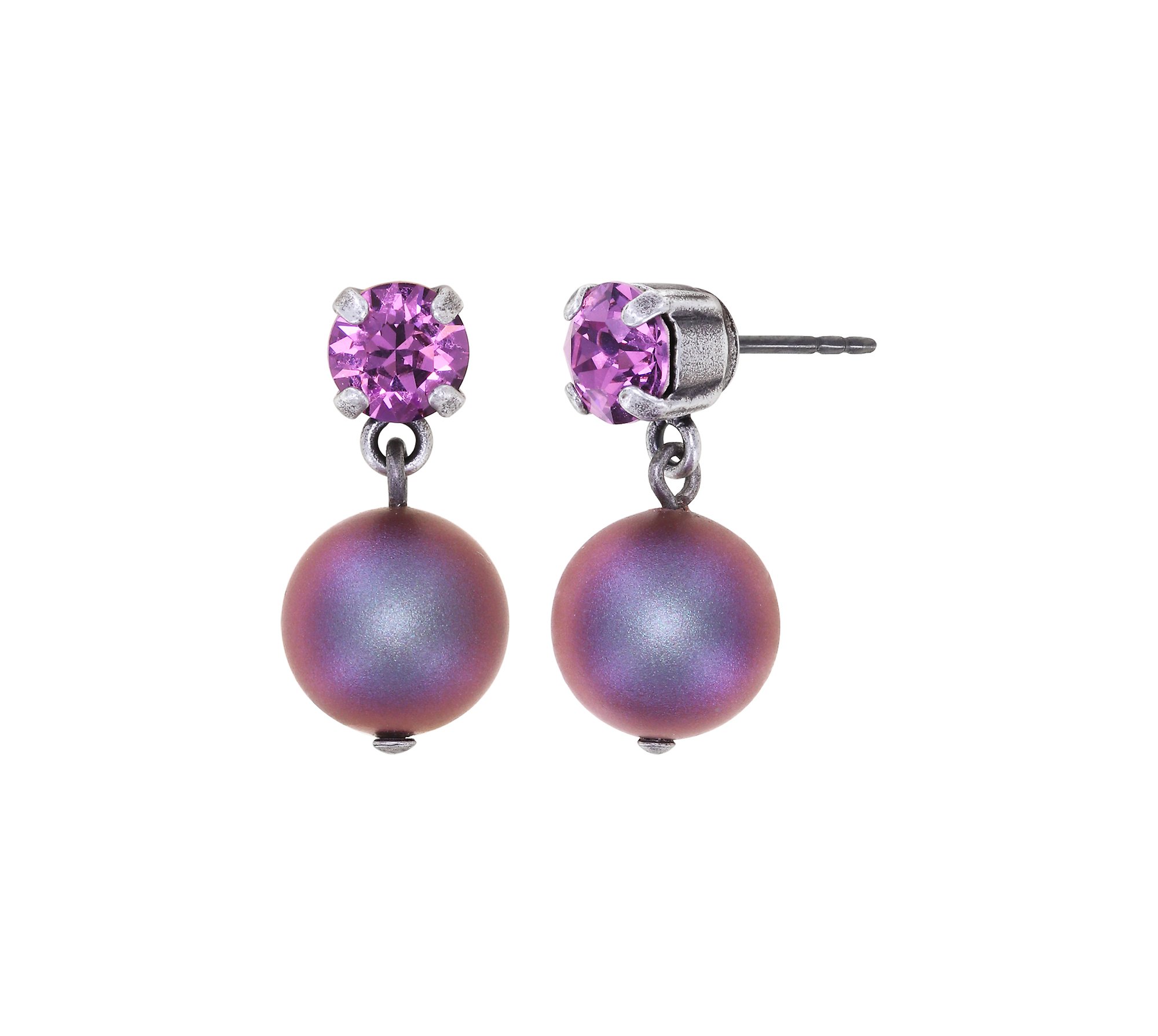 image for Earring stud dangling Amelia Lila  10 mm
