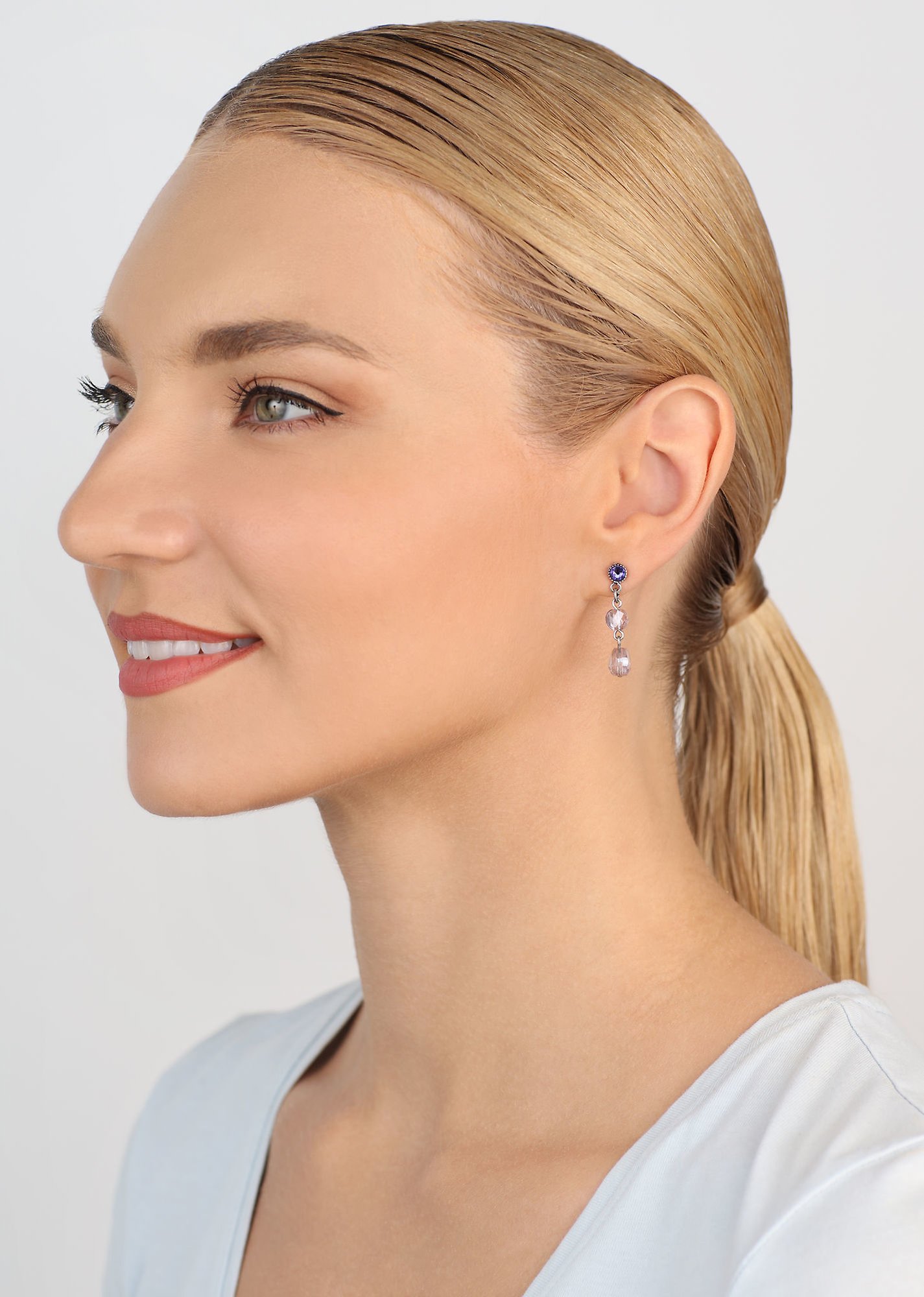 Bild für Ohrstecker baumelnd Daily Desire Lila  