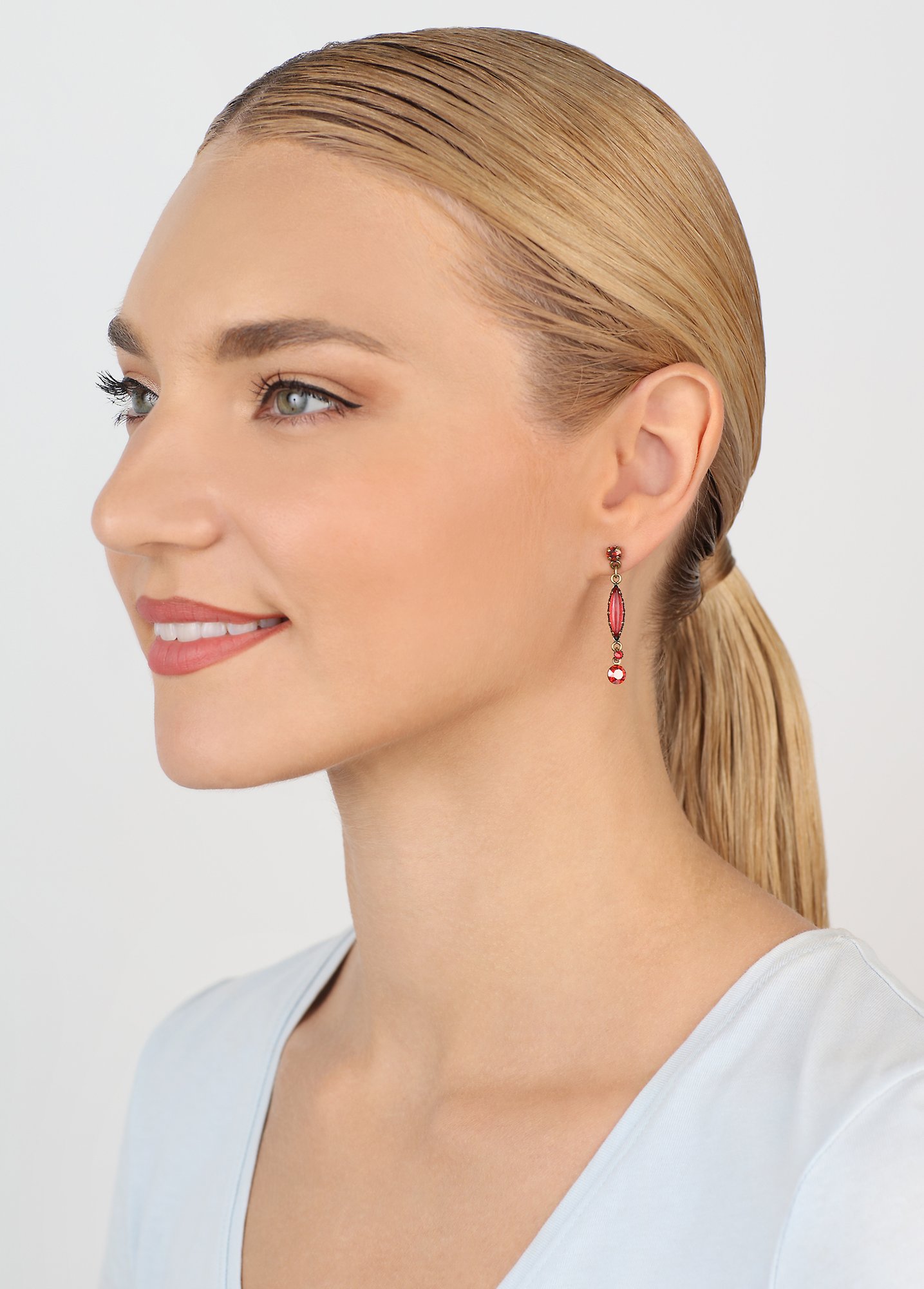 image pour Clou d'oreille pendant Daily Desire Rouge  