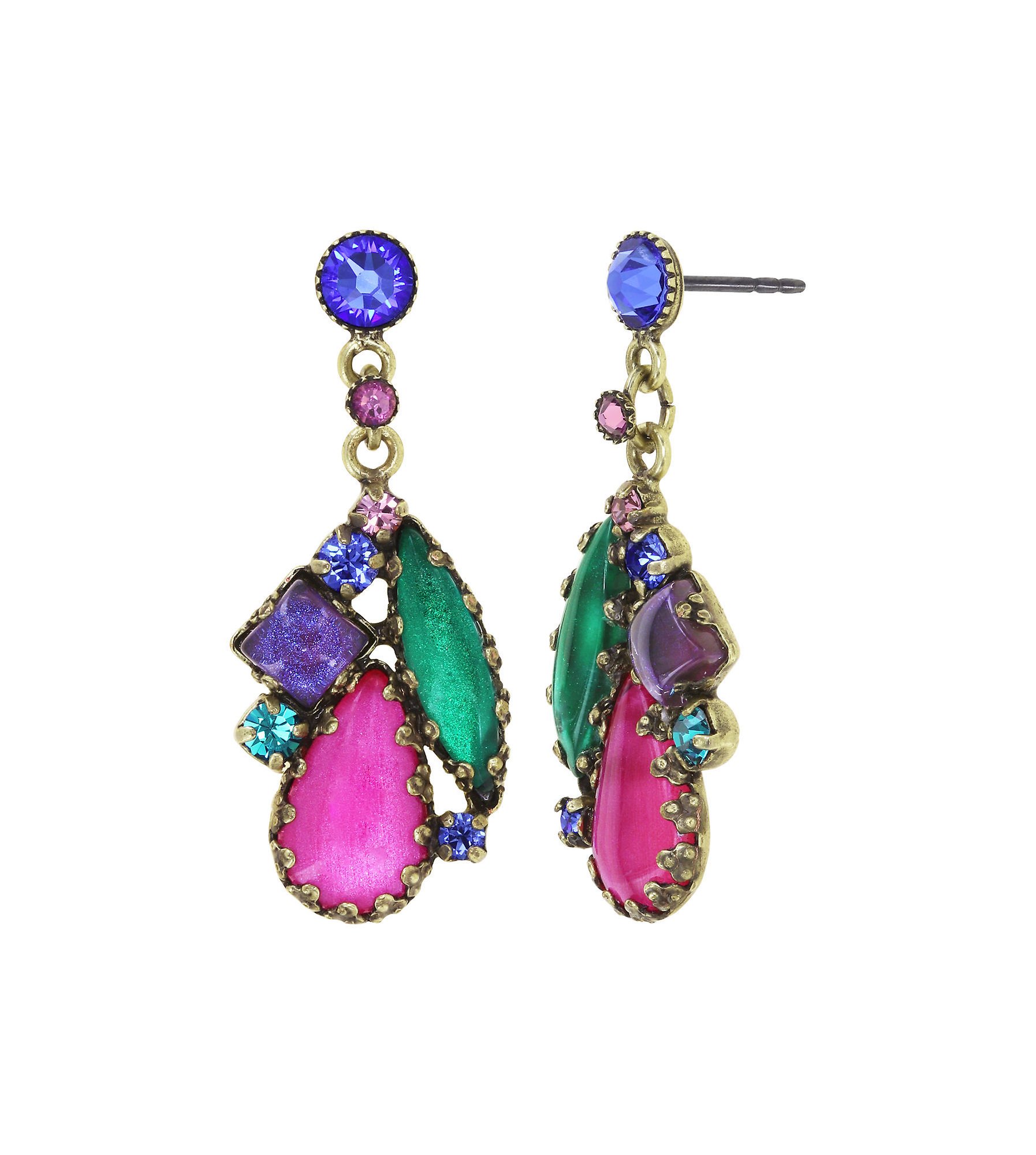 image for Earring Stud Dangling Jelly Star Multi  