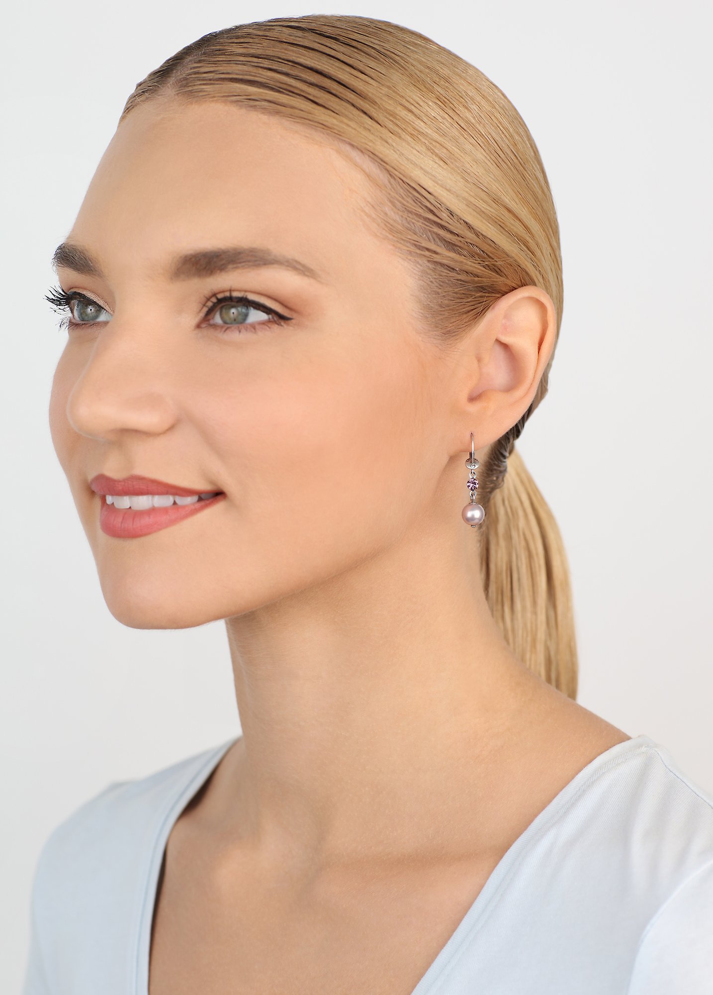 image pour Boucles d'oreilles pendantes Daily Desire Lila  