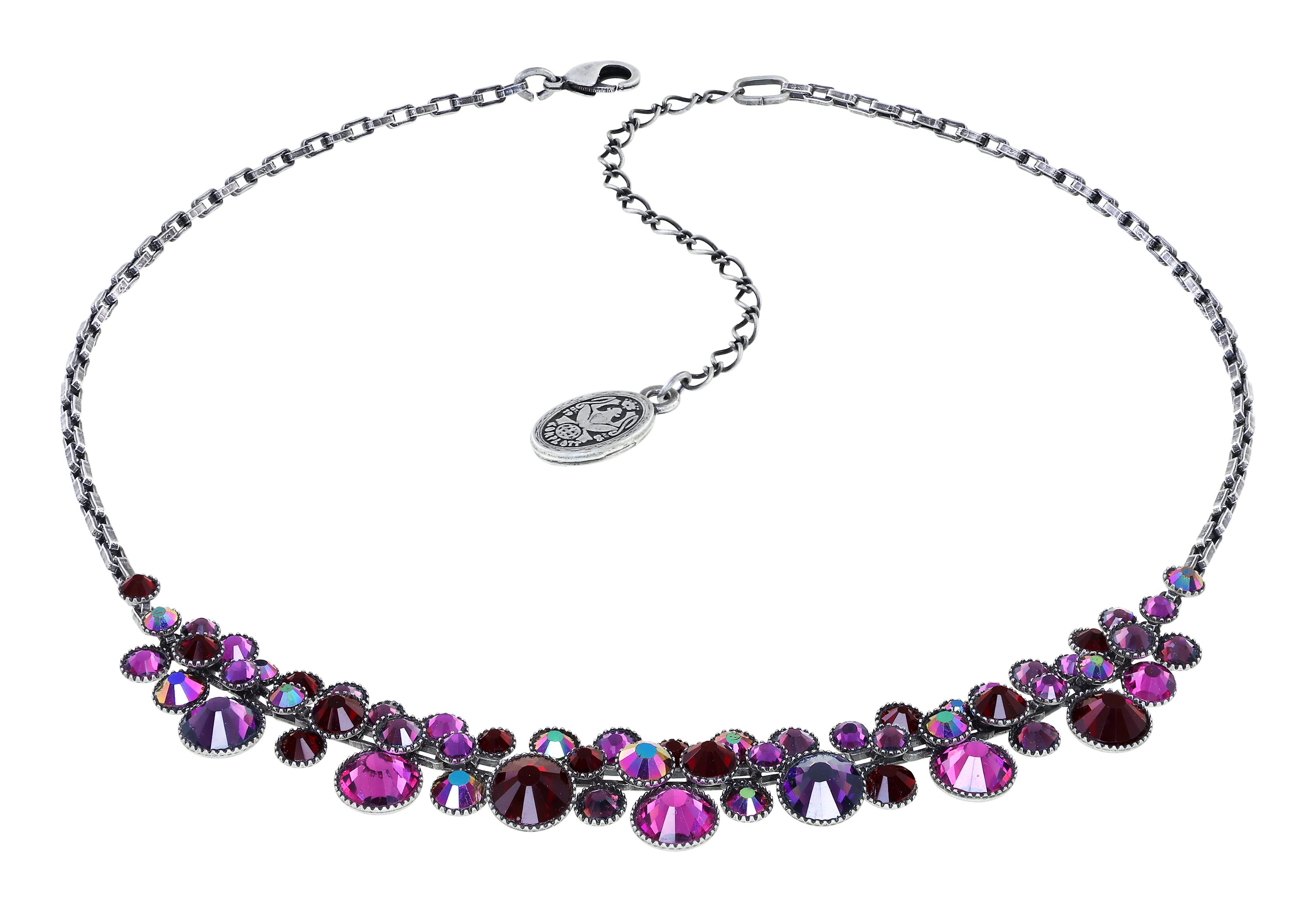 image pour Collier Water Cascade Rouge / Rose Foncé  