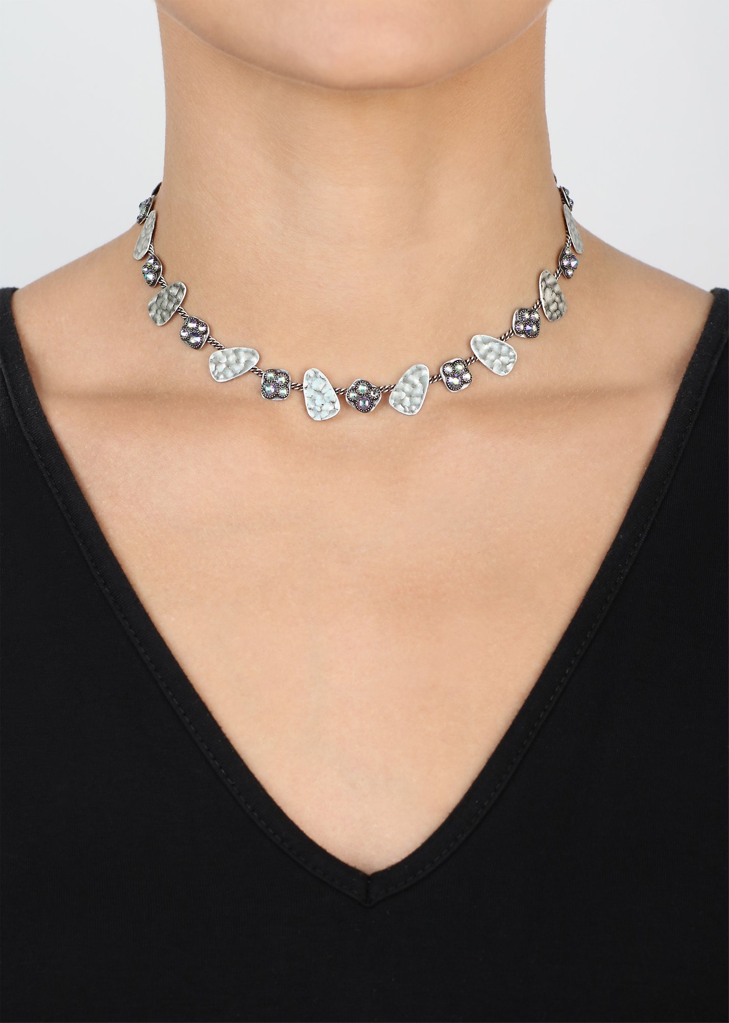 image for Necklace Business Glam Lila crystal paradise shine 