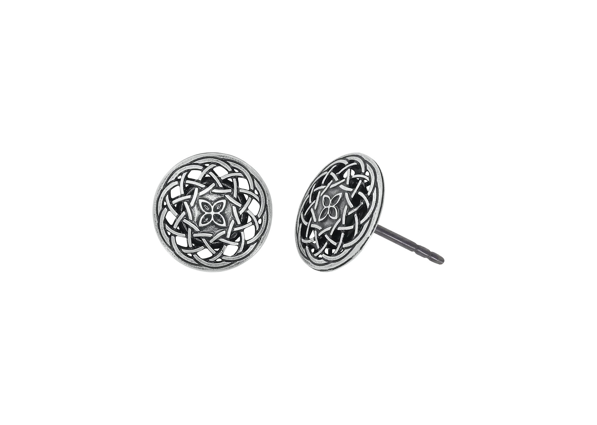 image for Earring stud Shades of Light Silver  