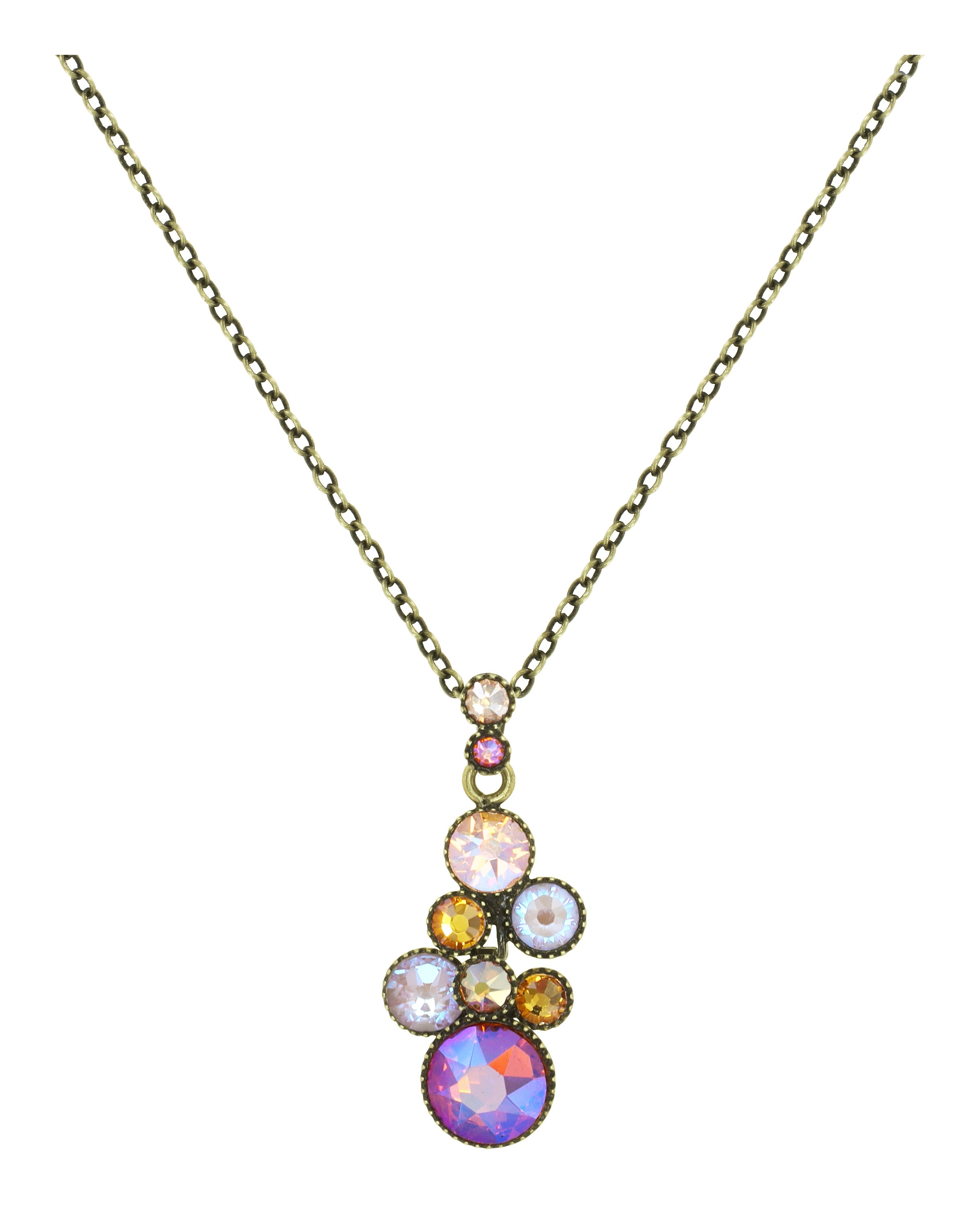 image for Necklace Pendant Water Cascade Brown / Yellow  