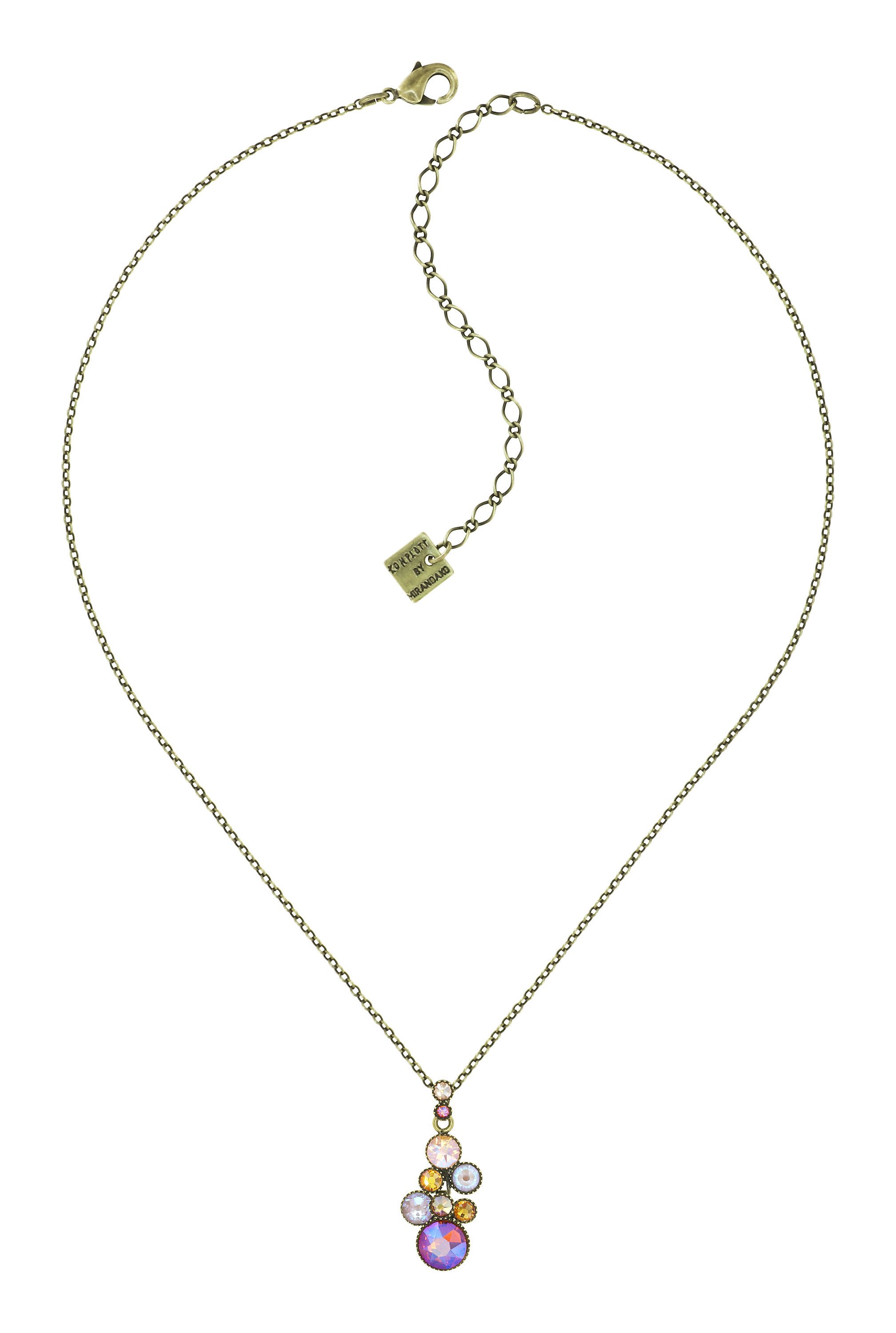 image pour Collier pendant Water Cascade Marron / Jaune  