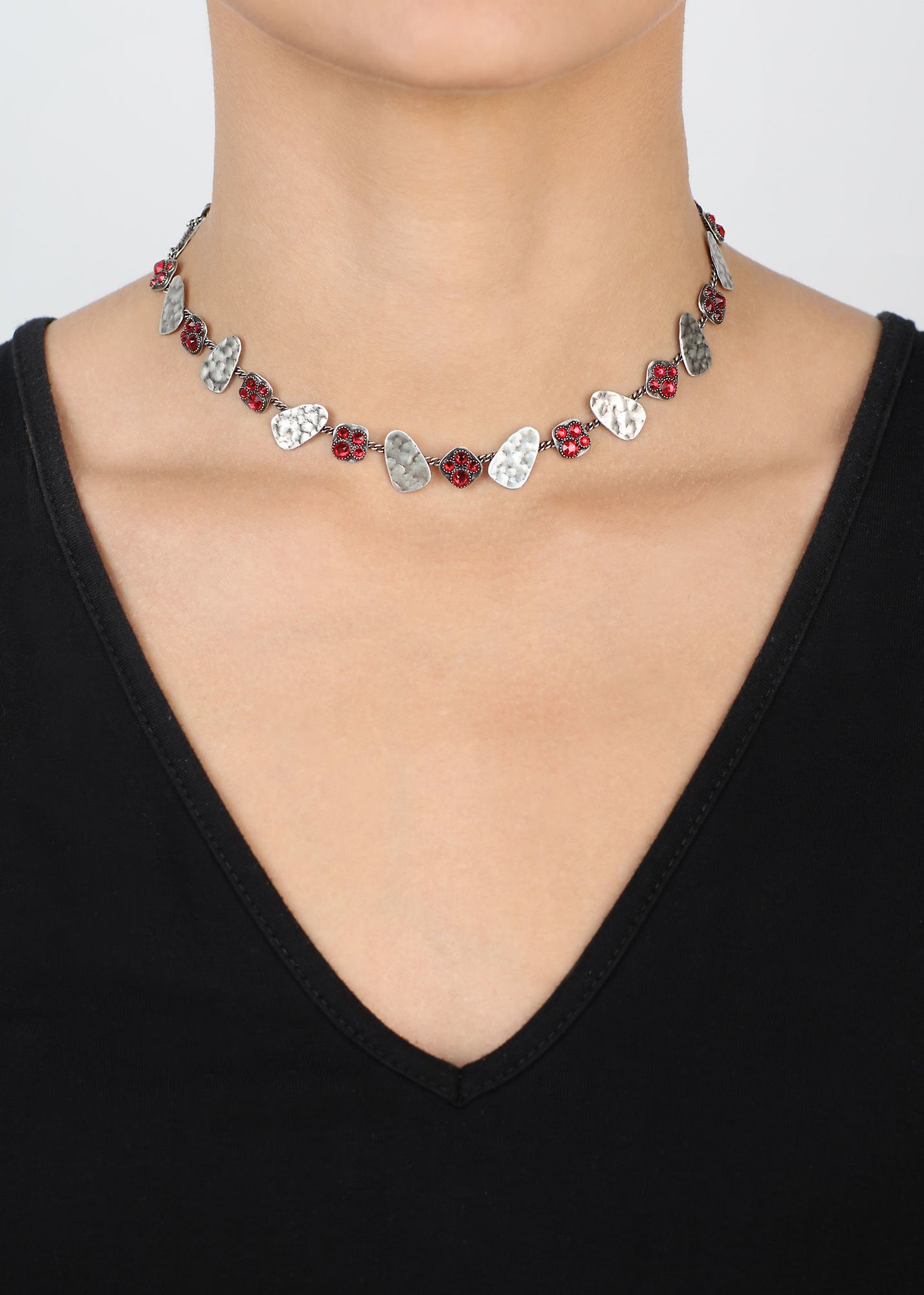 Bild für Halskette Business Glam Rot / Korallenfarbig scarlet 