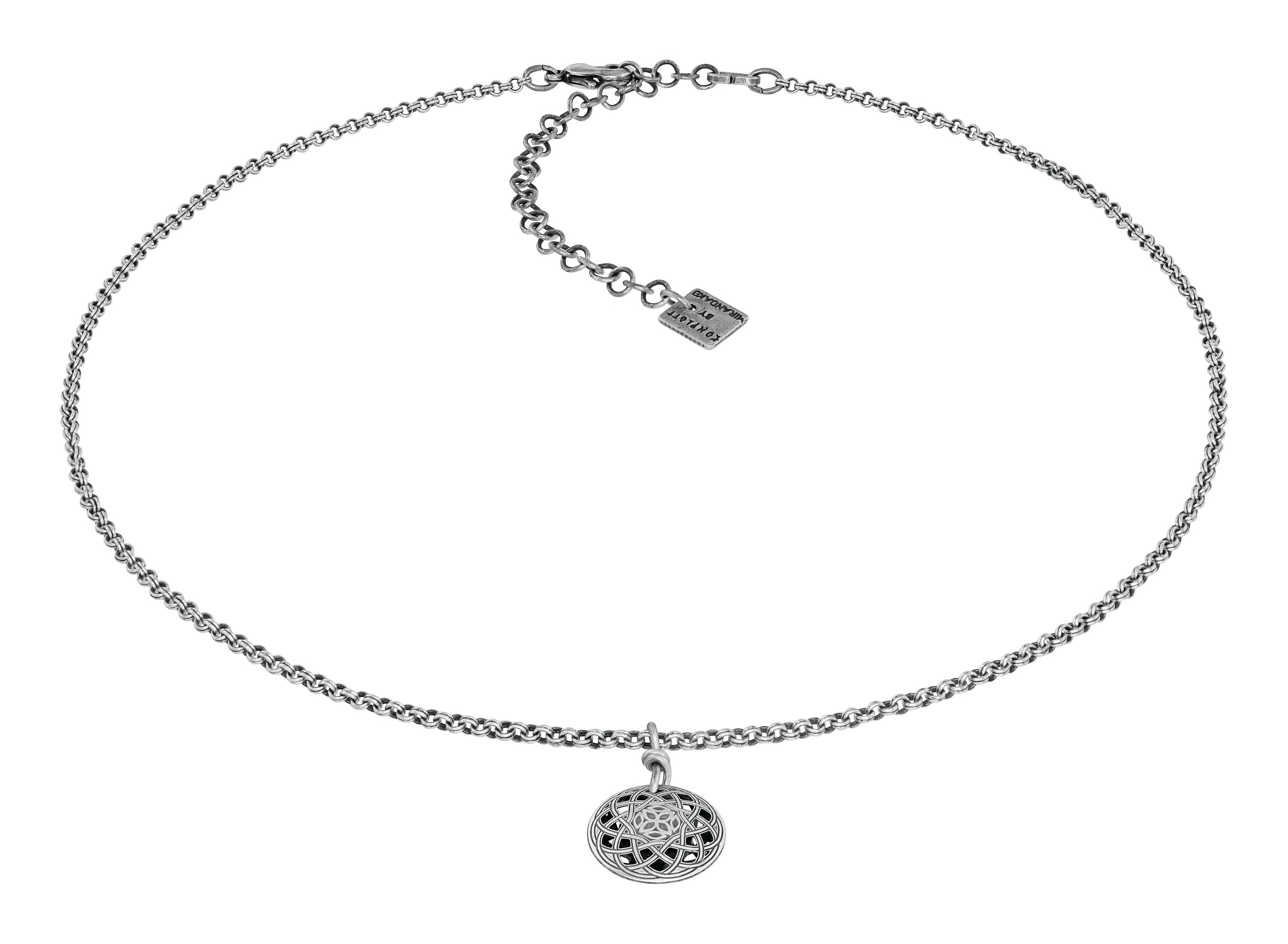 image for Necklace Pendant Shades of Light Silver  