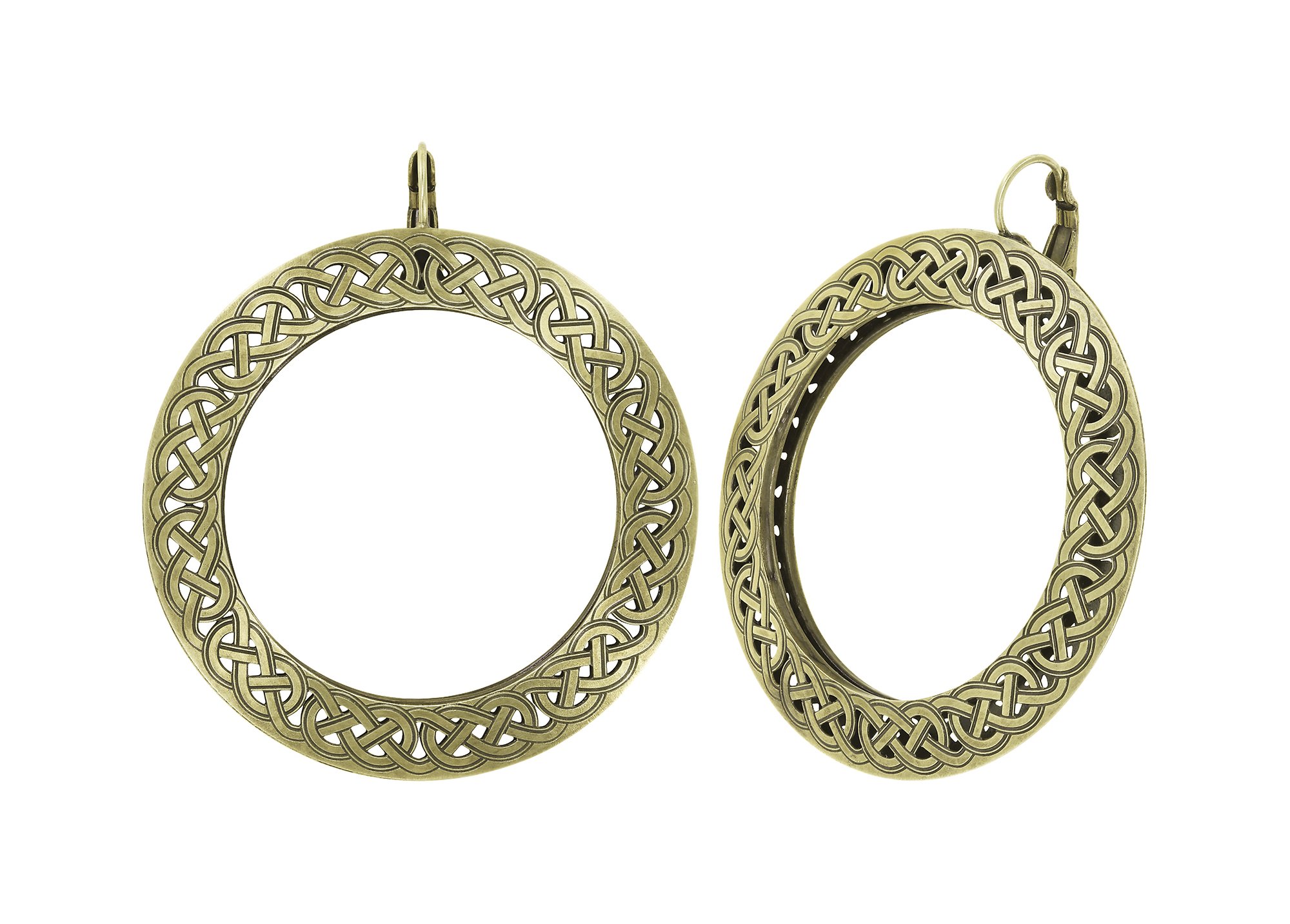 image for Earring Eurowire Shades of Light Brass  