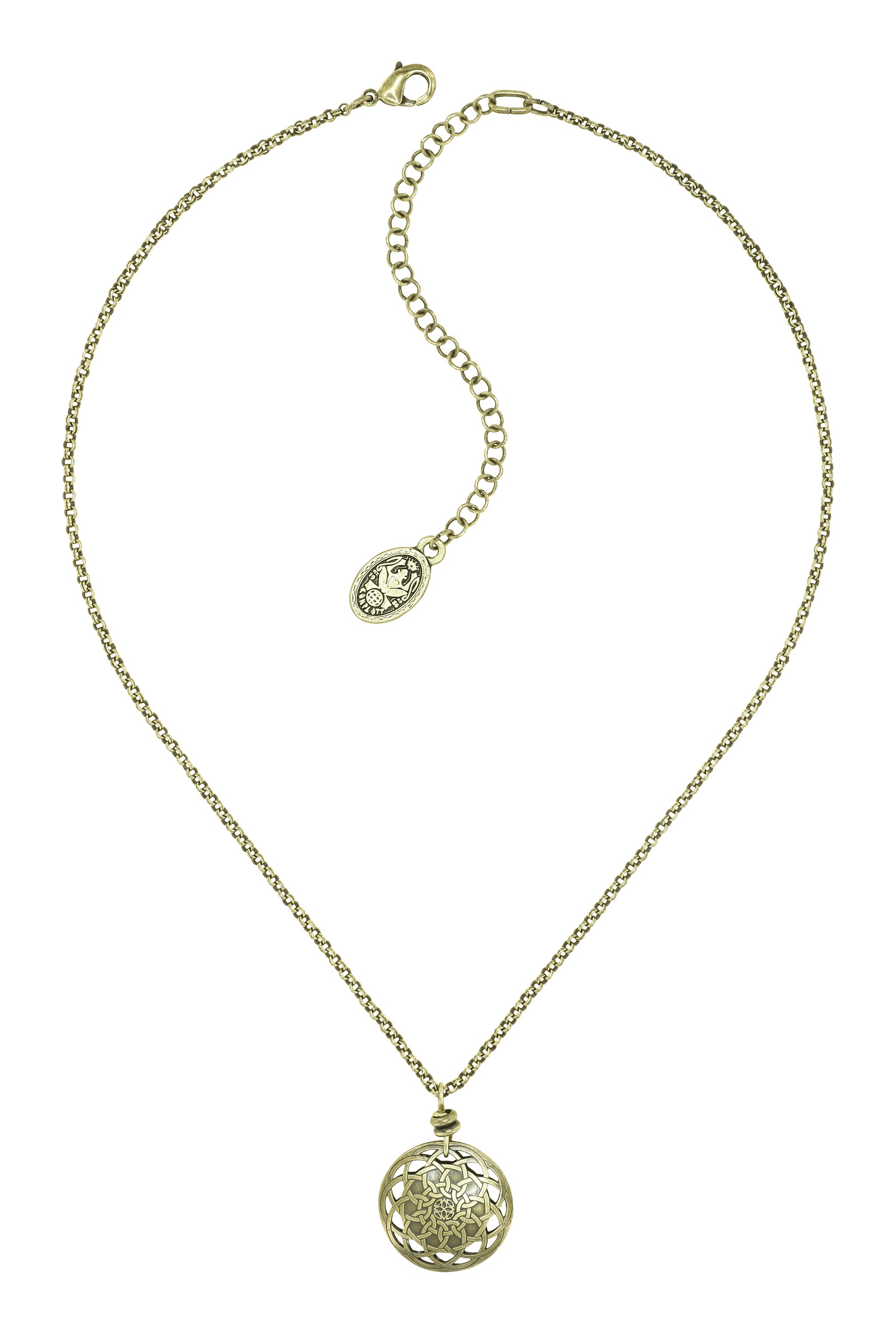 image for Necklace pendant Shades of Light Brass  