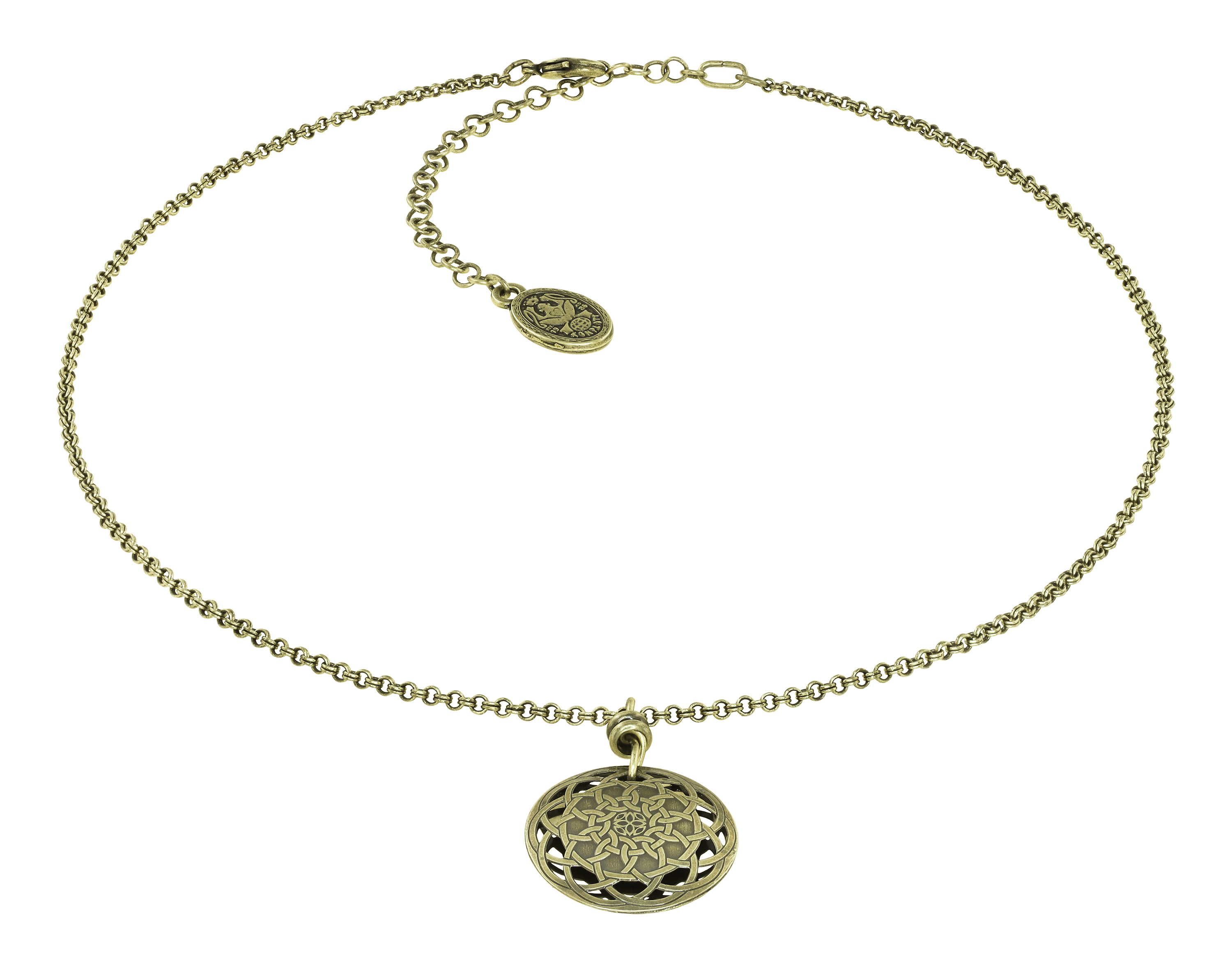 image for Necklace pendant Shades of Light Brass  