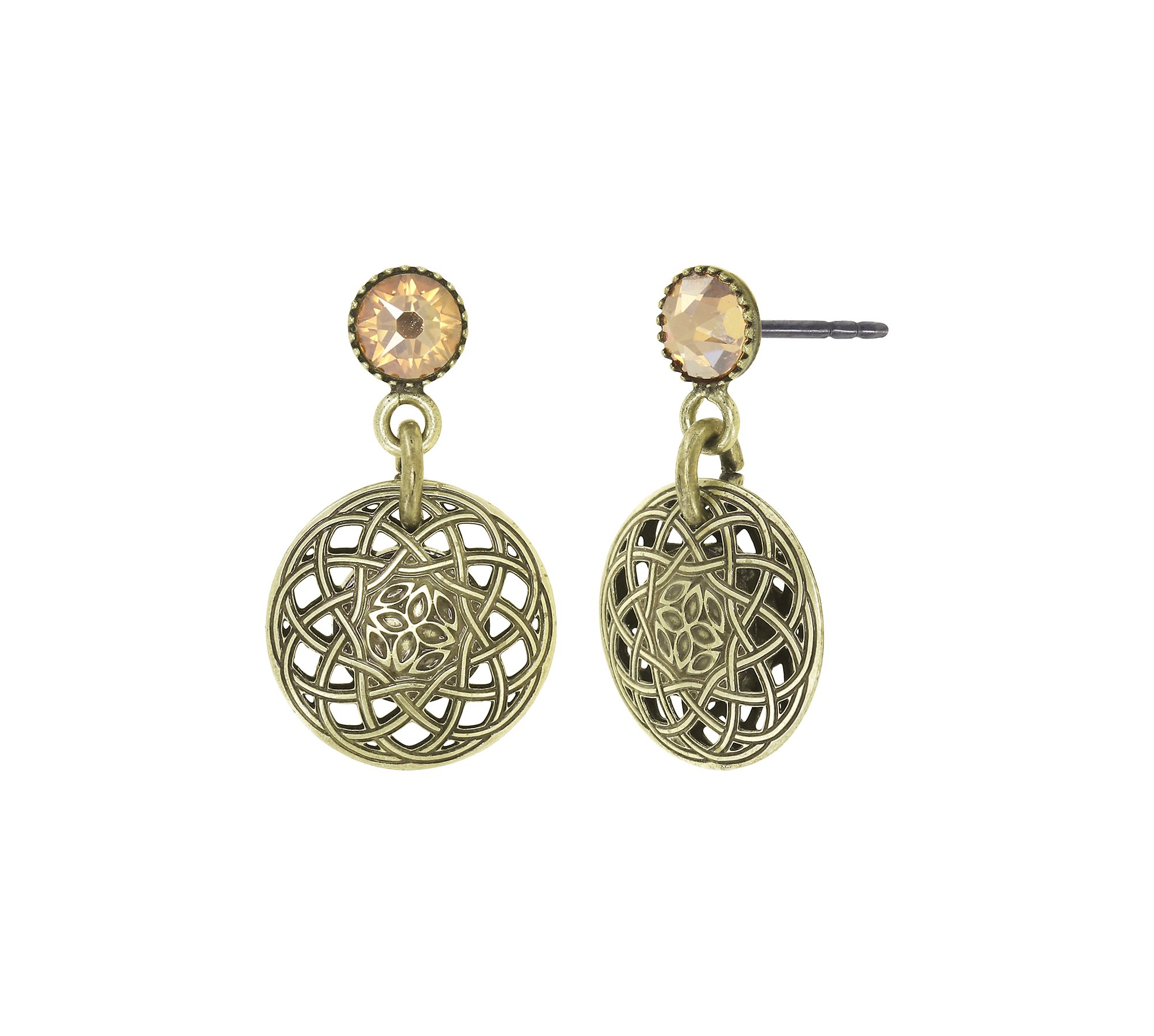 image pour Clou d'oreille pendant Shades of Light Laiton  