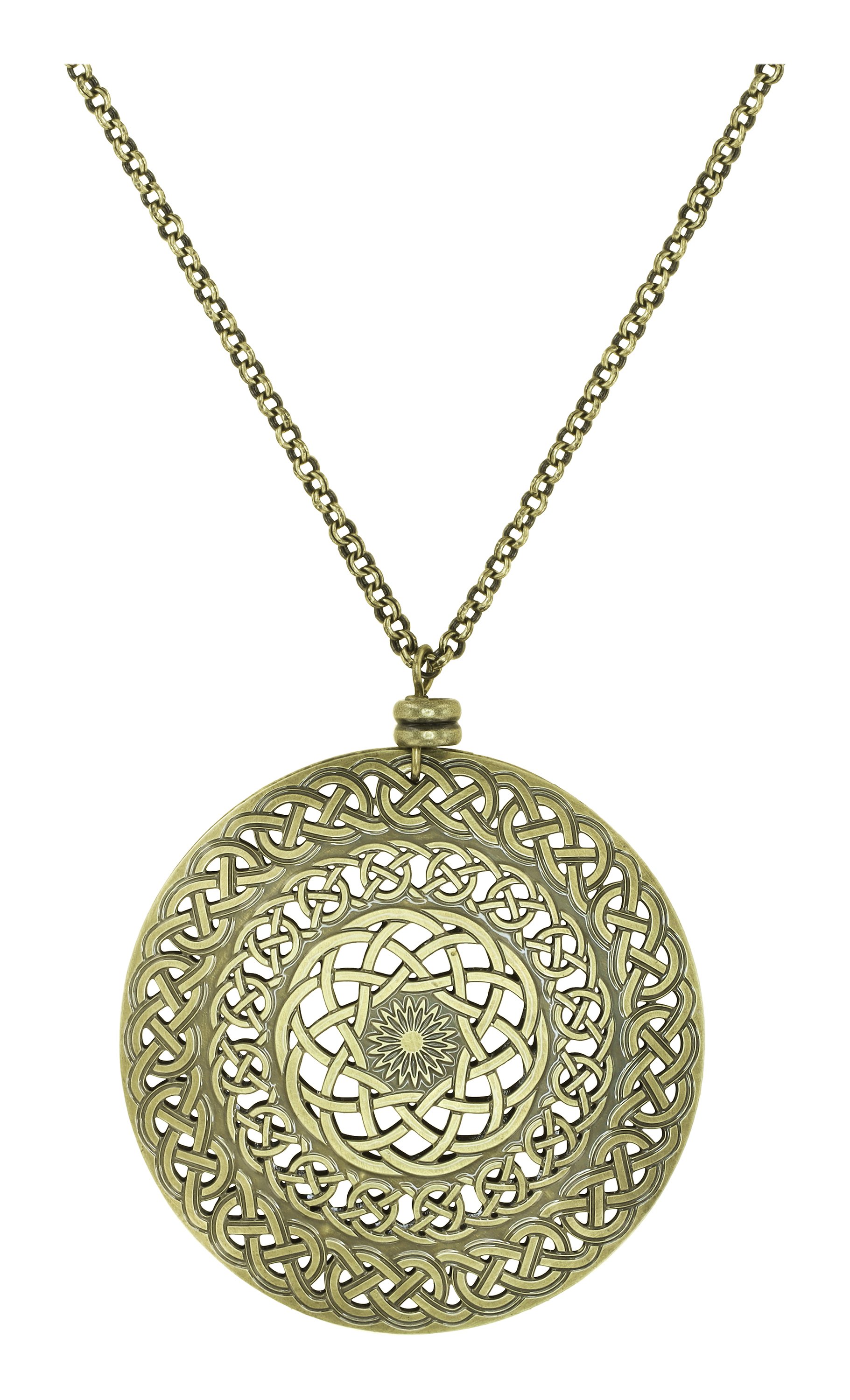 image for Necklace pendant (long) Shades of Light Brass  