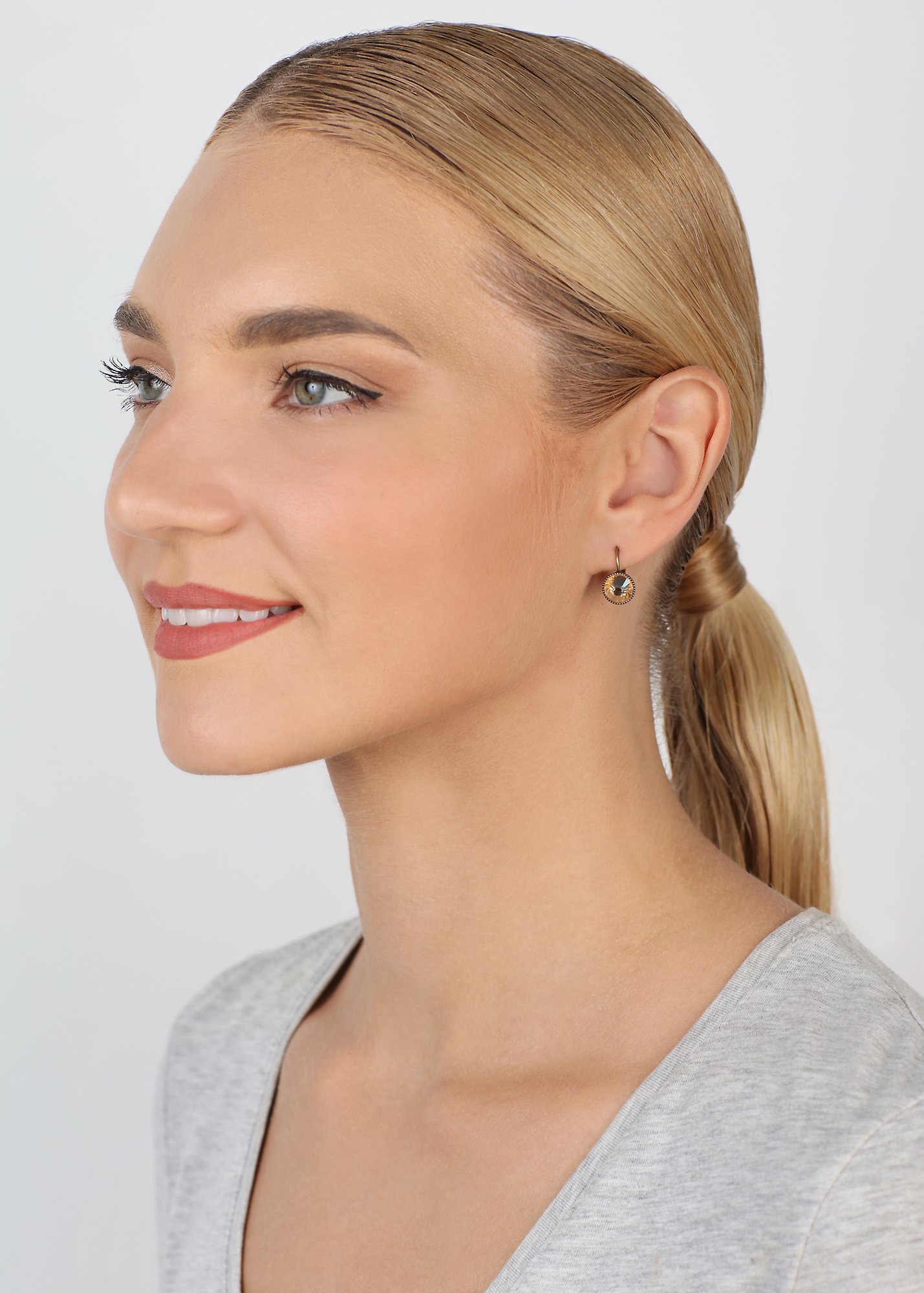 image for Earring Eurowire Black Jack Beige  