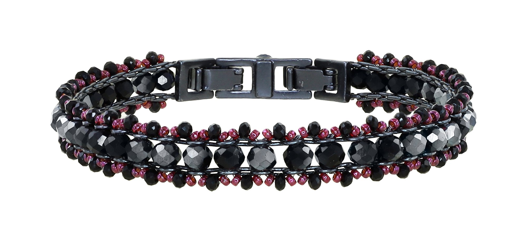 image for Bracelet Heart Beat Black / Red  