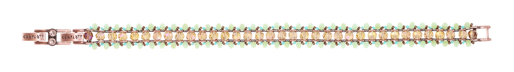 image pour Bracelet Heart Beat Beige / Vert  