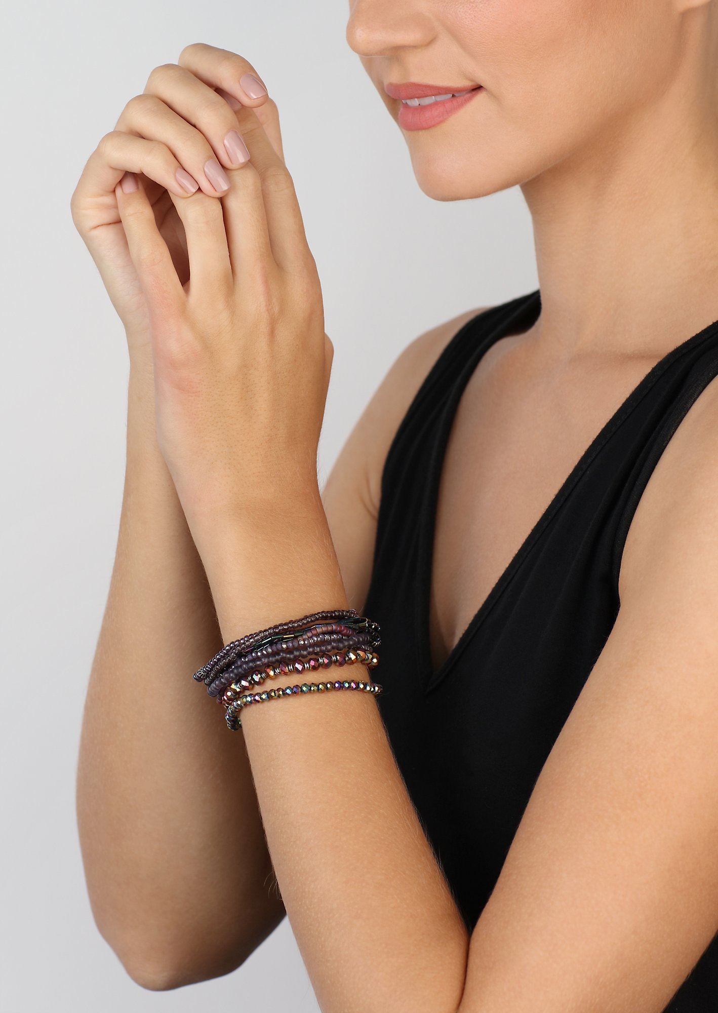 image for Bracelet Elastic Petit Glamour d´Afrique Lila  