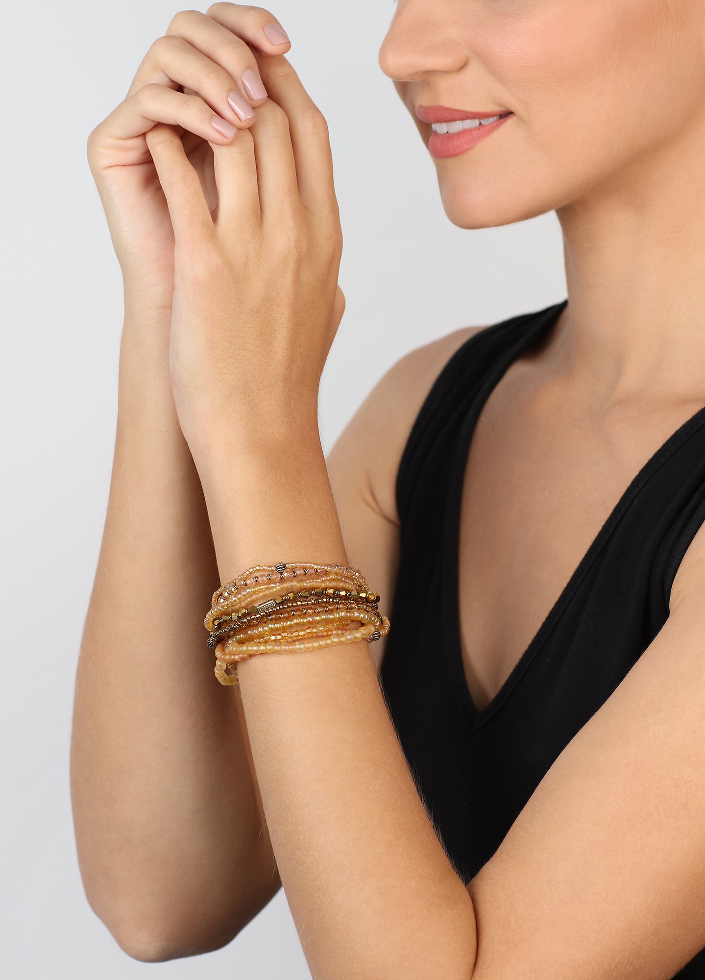 Bild für Armband elastisch Petit Glamour d´Afrique Braun  