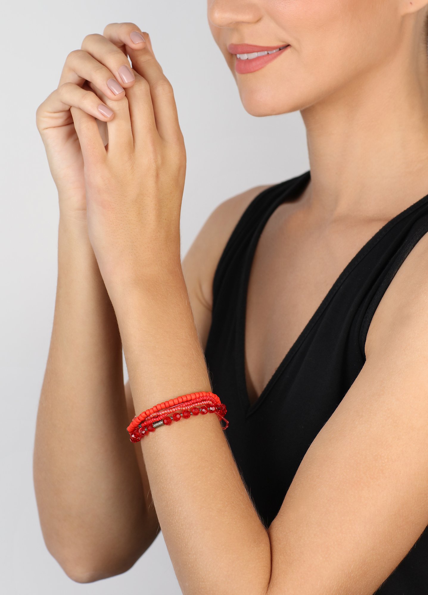 Bild für Armband elastisch Petit Glamour d´Afrique Rot  