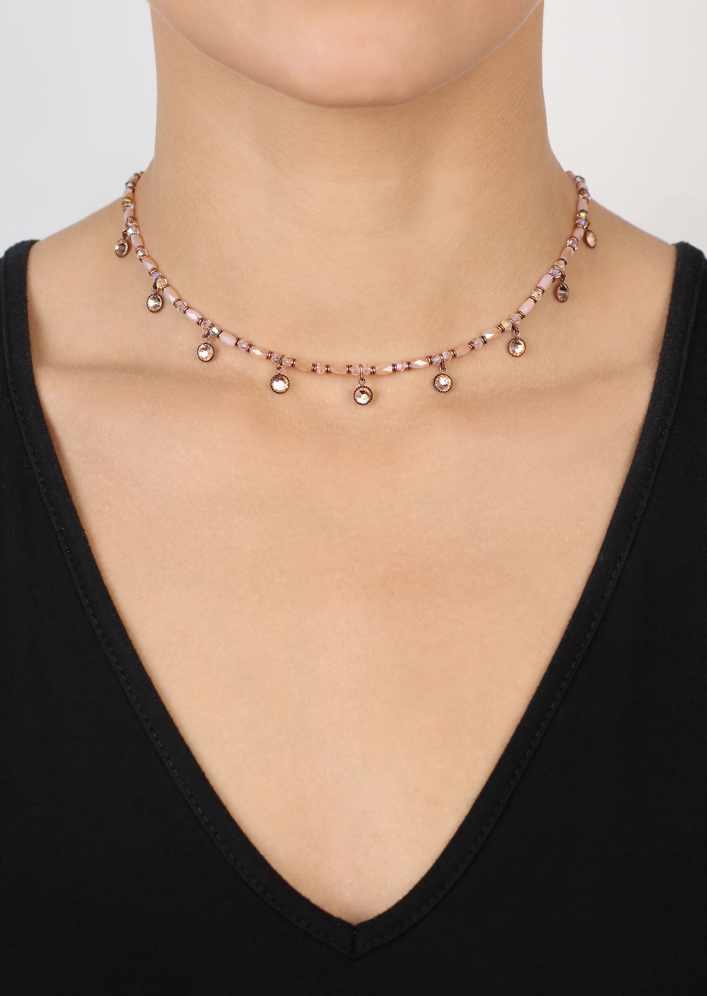 image for Necklace Petit Glamour d´Afrique Brown champagne 