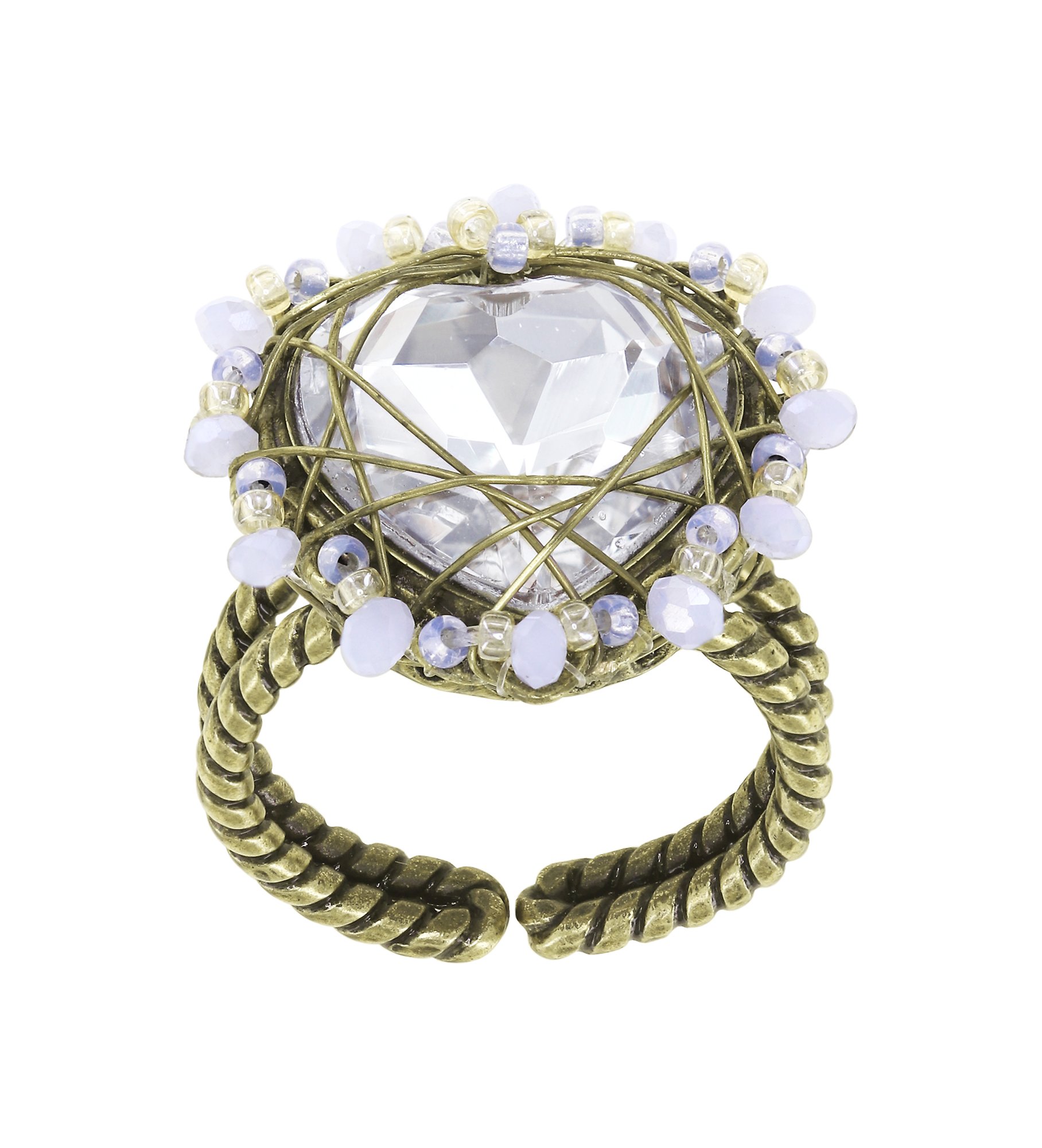 image for Ring Heart Beat White  