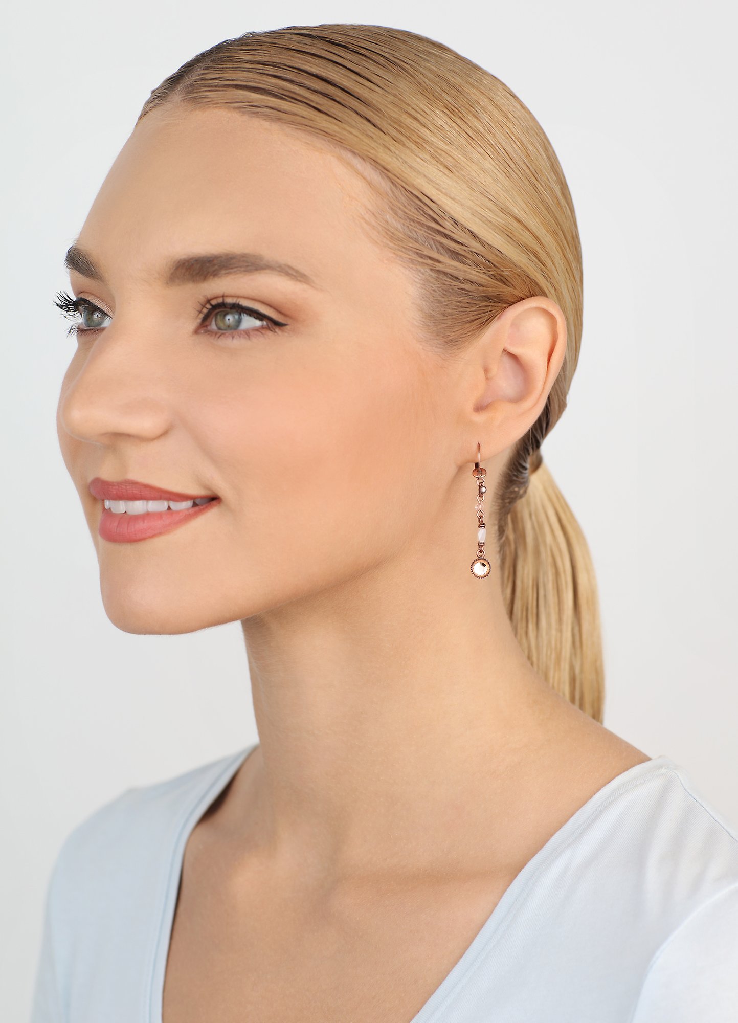 Kép Earring dangling Petit Glamour d´Afrique Brown champagne 