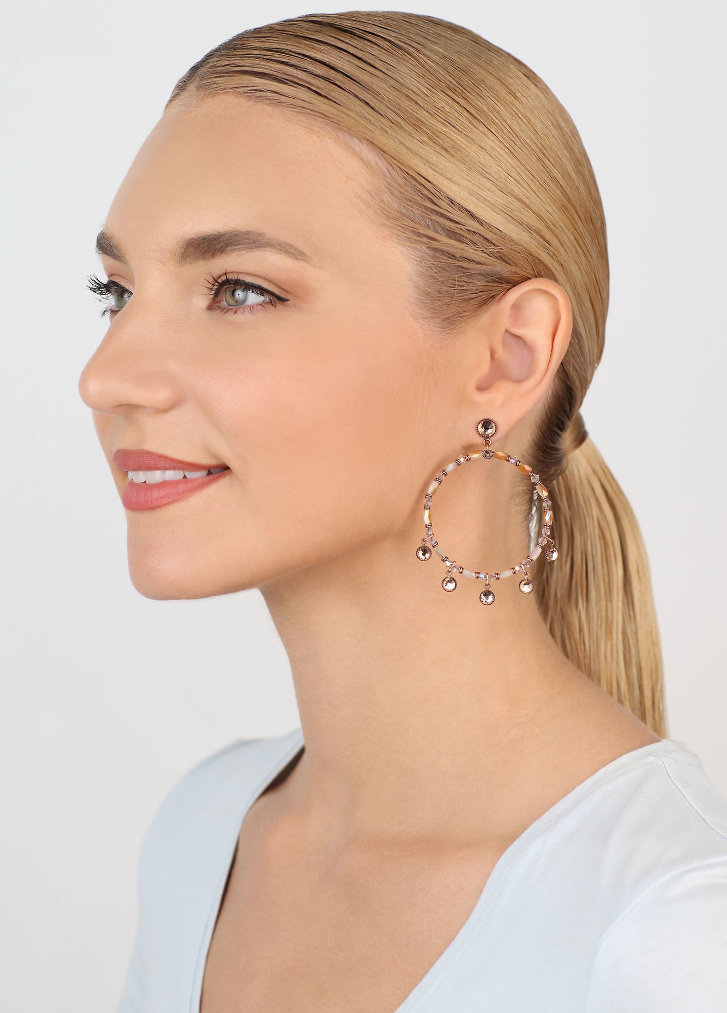 Bild für Ohrstecker baumelnd Petit Glamour d´Afrique Braun champagne 