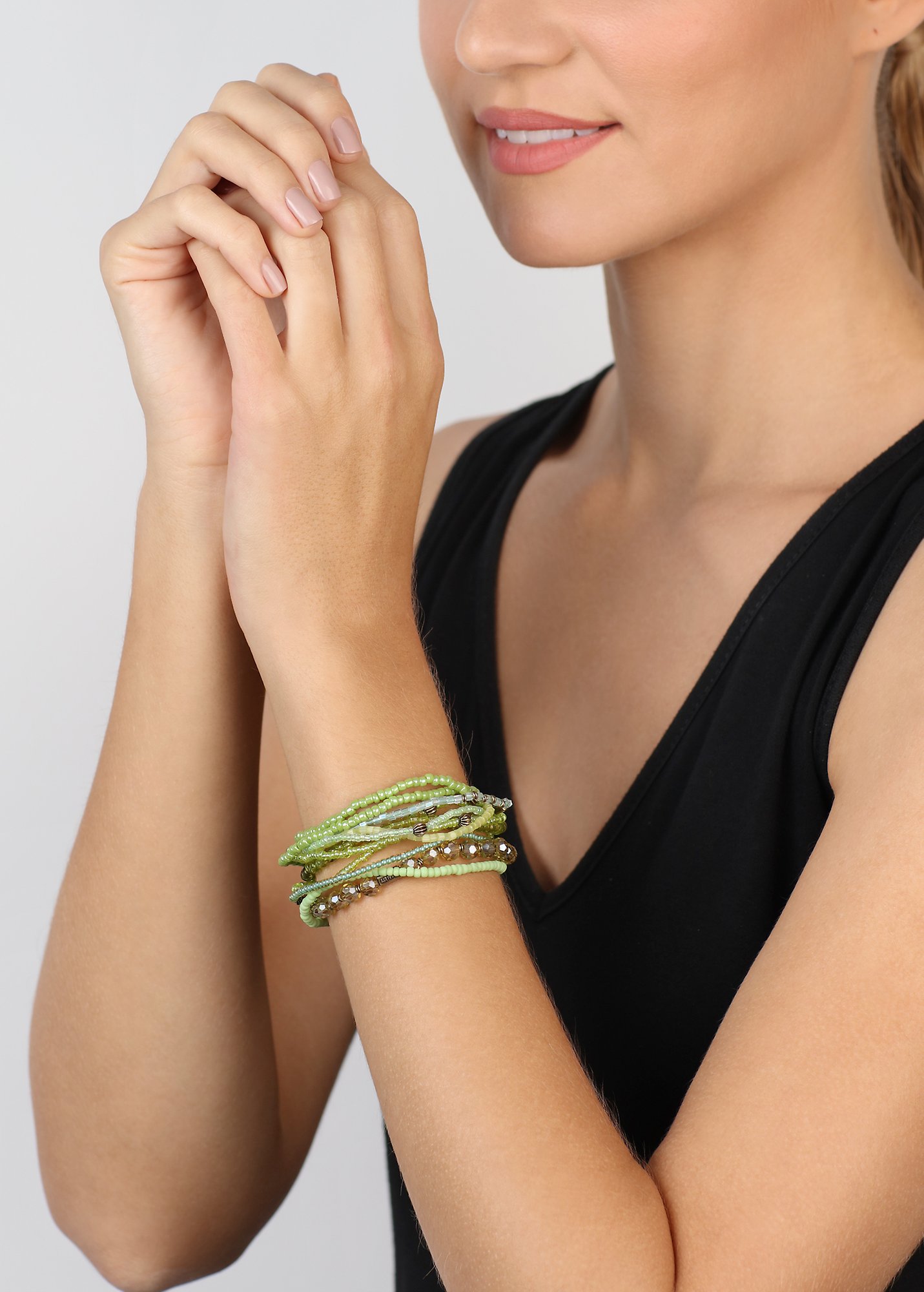Bild für Armband elastisch Petit Glamour d´Afrique Grün  