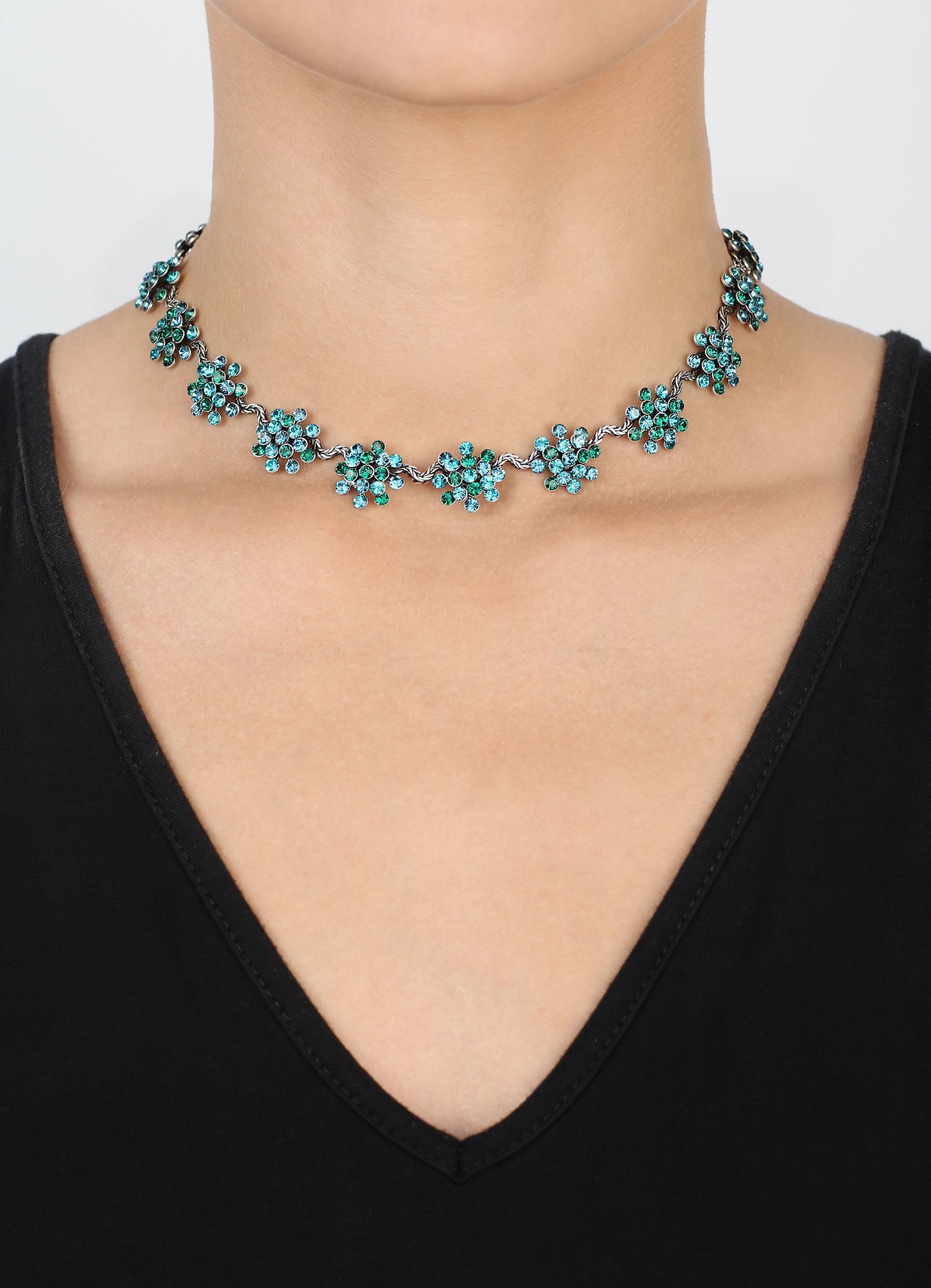 Bild für Halskette Collier Magic Fireball Blau / Grün  mini