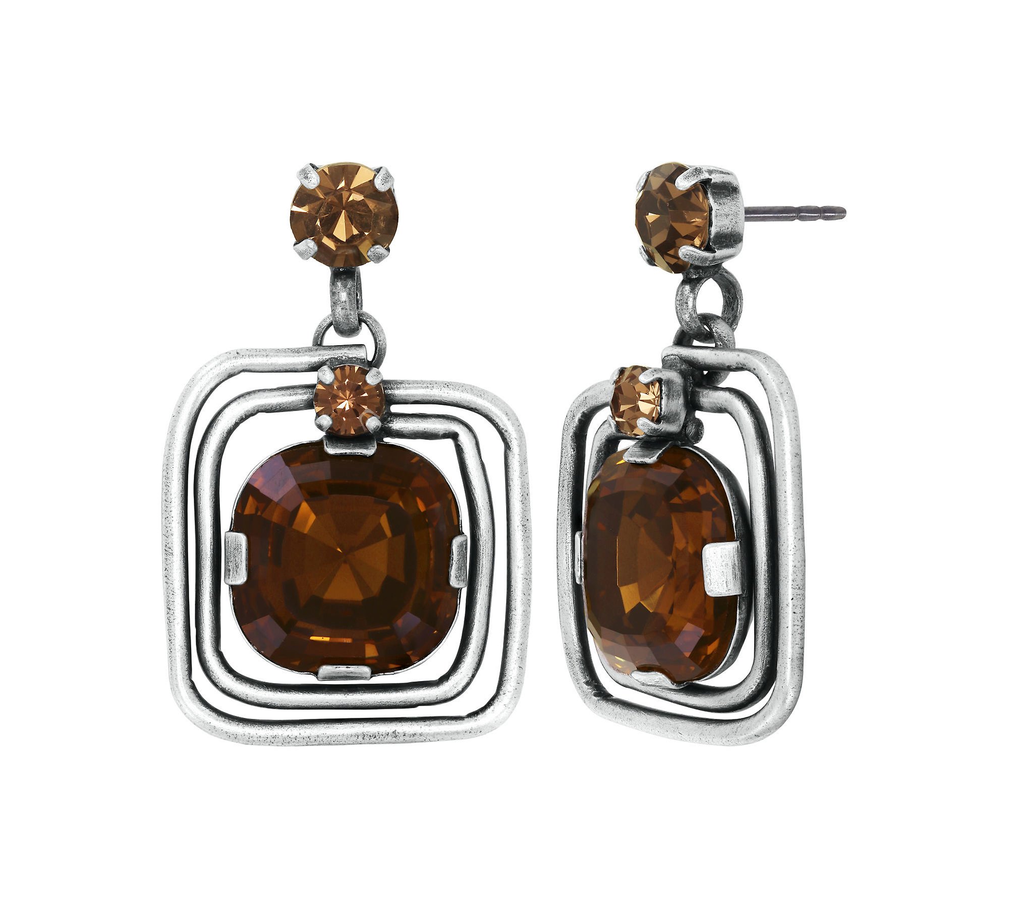 image for Earring Stud Dangling To The Max Brown  size M