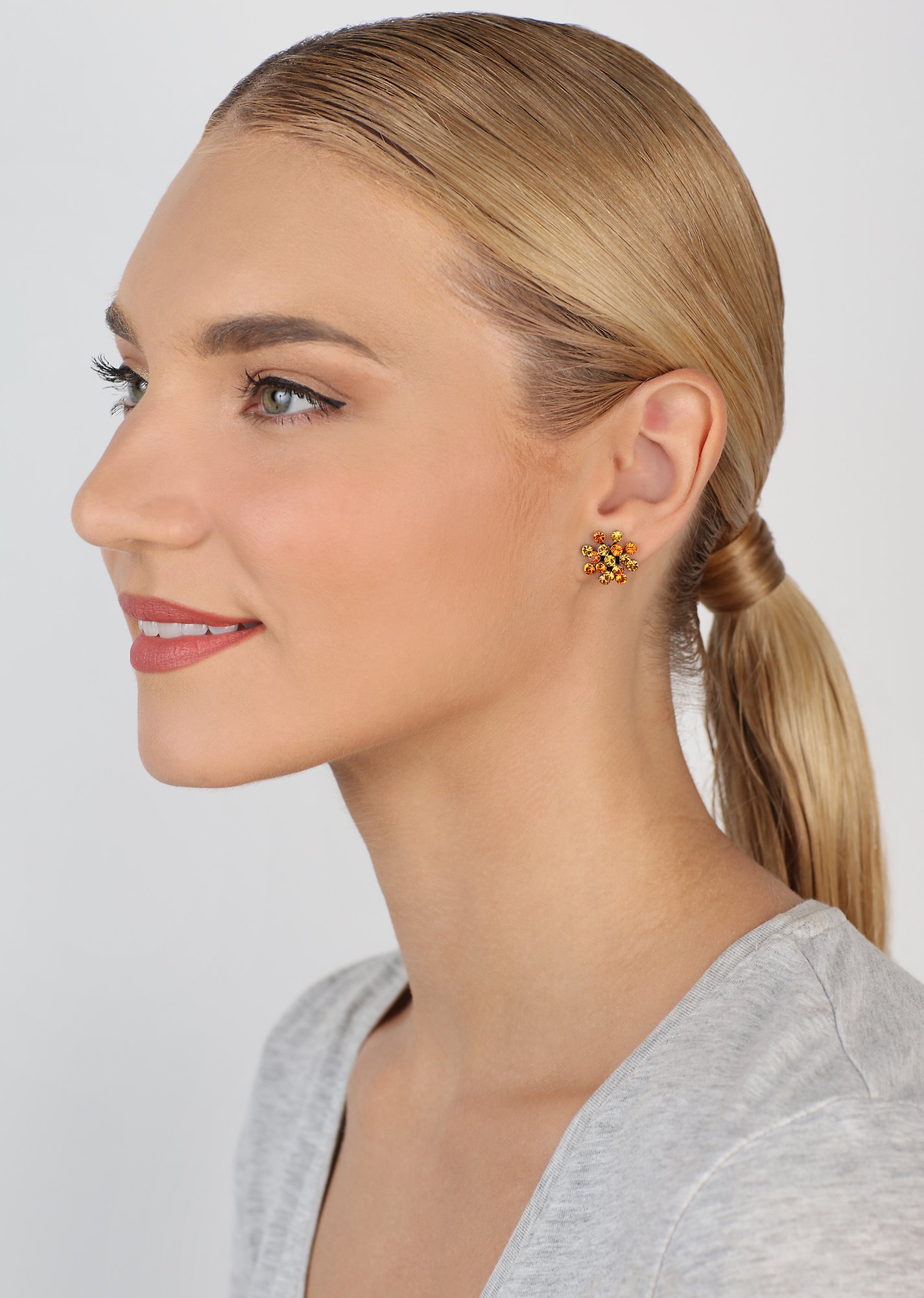 image pour Clou d'oreille Magic Fireball Orange / Jaune  mini